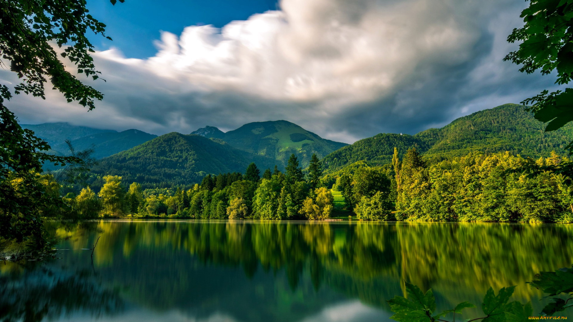 природа, реки, озера, отражение, река, горы