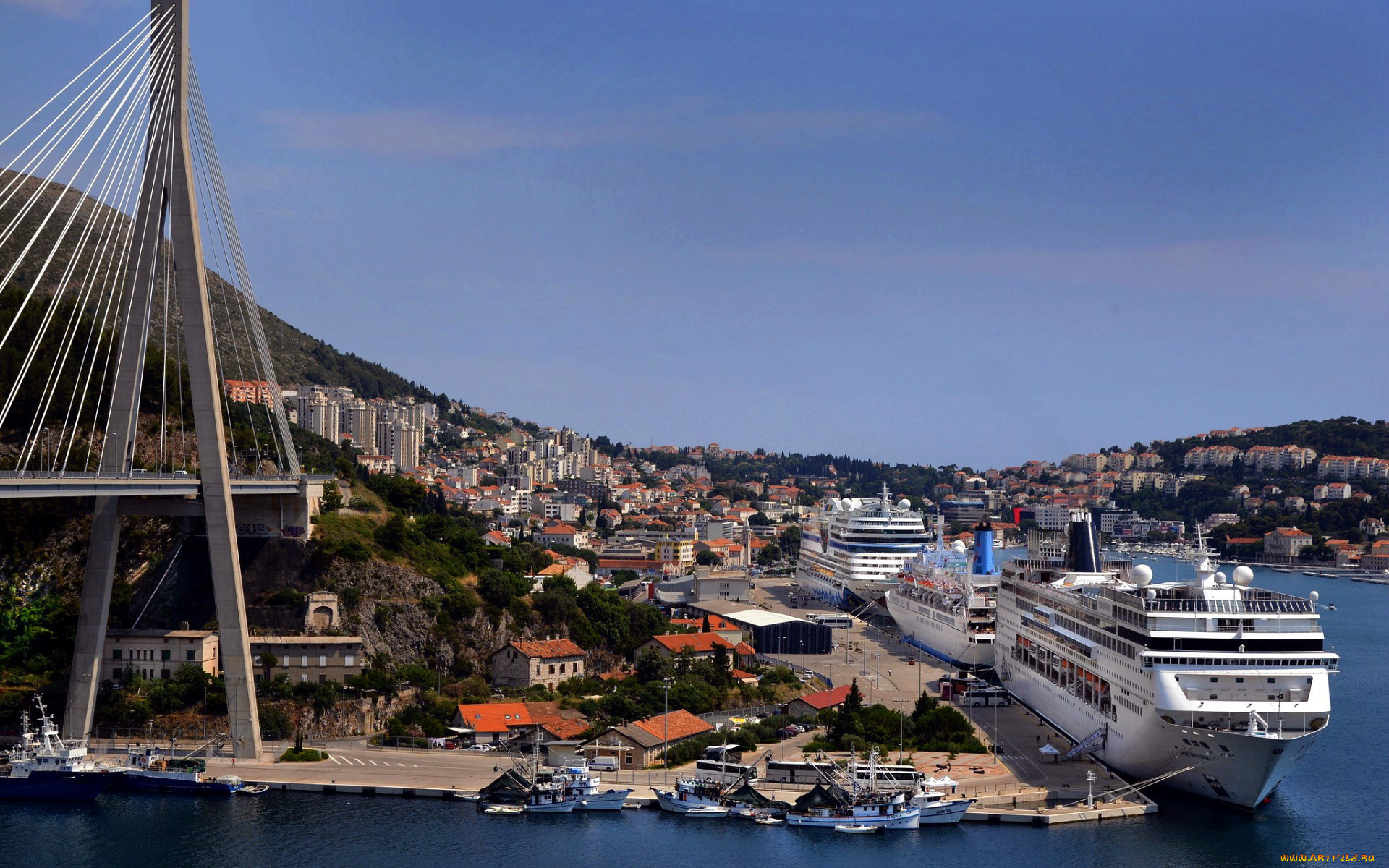 города, дубровник, , хорватия, пристань