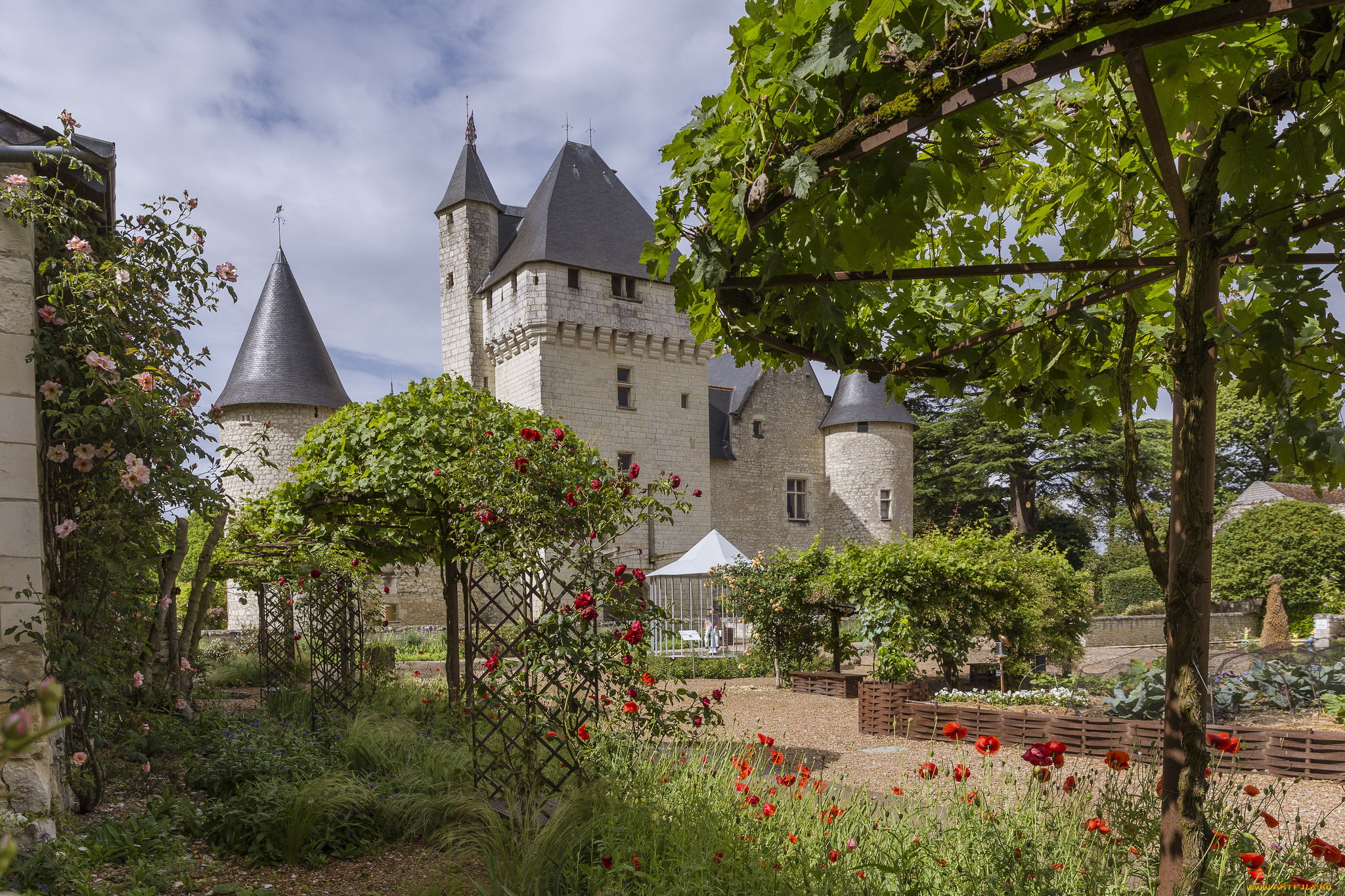 города, замки, франции, простор