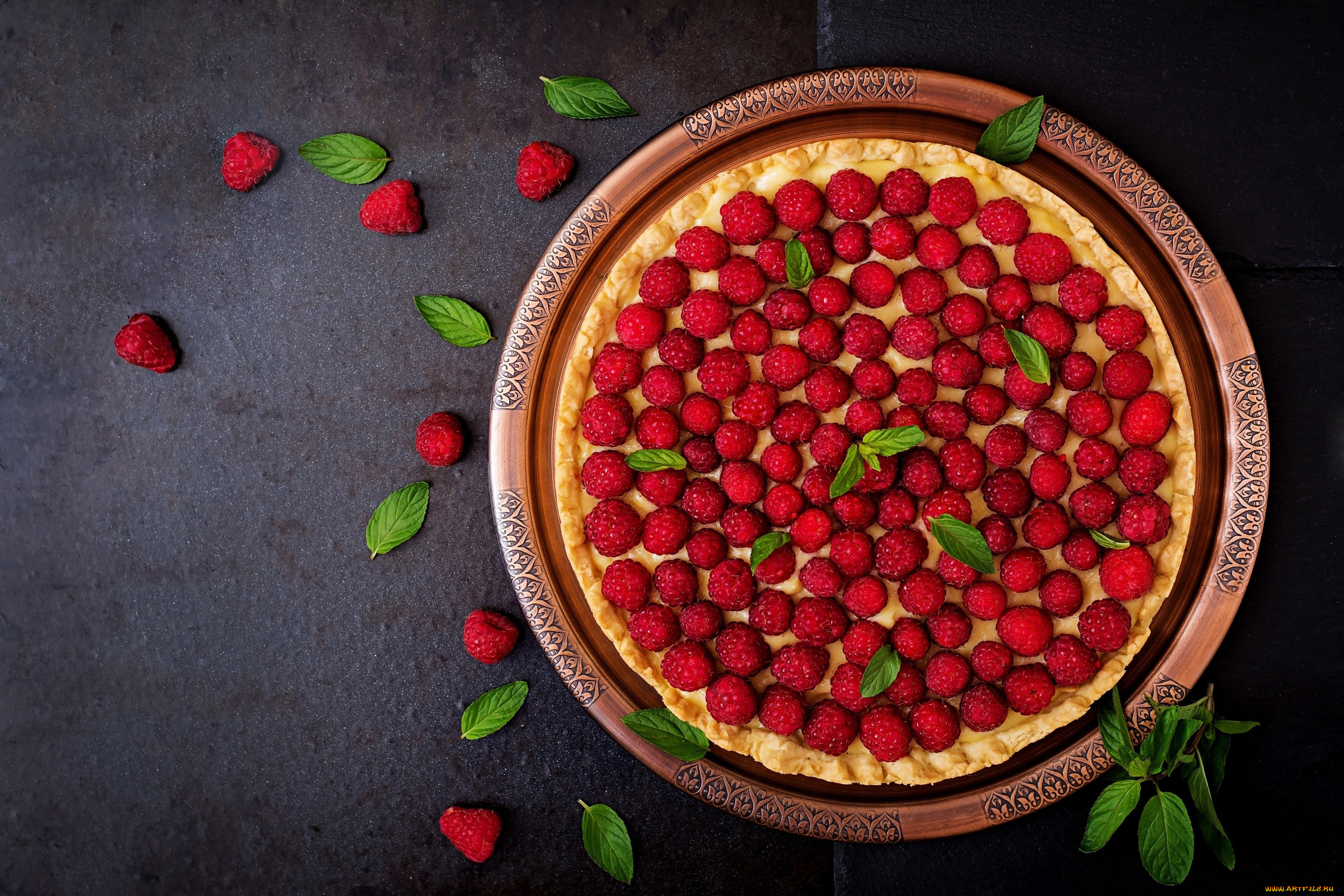 еда, пироги, пирог, ягоды, малина