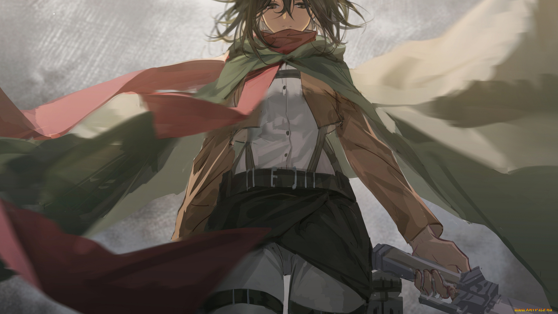 аниме, shingeki, no, kyojin, атака, титанов