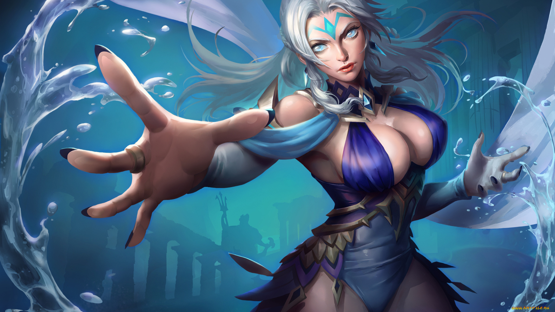 фэнтези, маги, , волшебники, девушка, фон, взгляд, магия