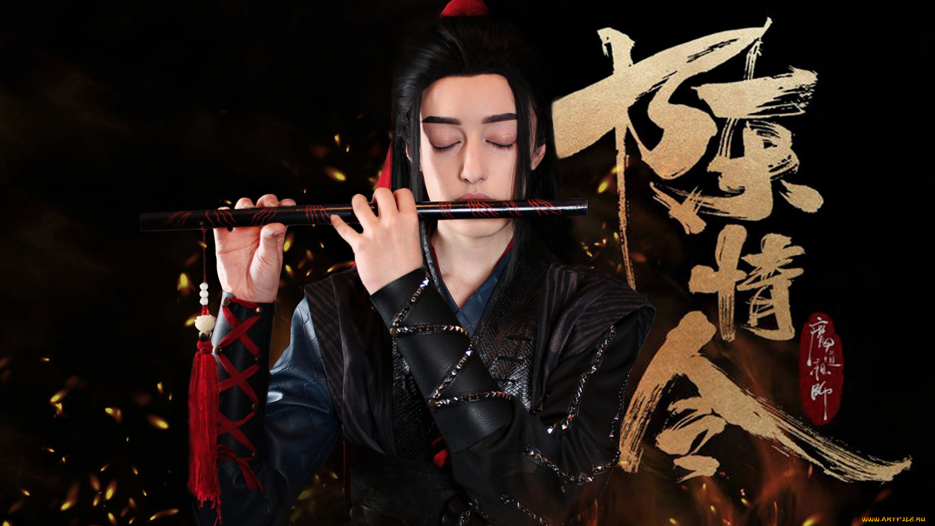 мужчины, -, креатив, , косплей, вэй, усянь, флейта, костюм