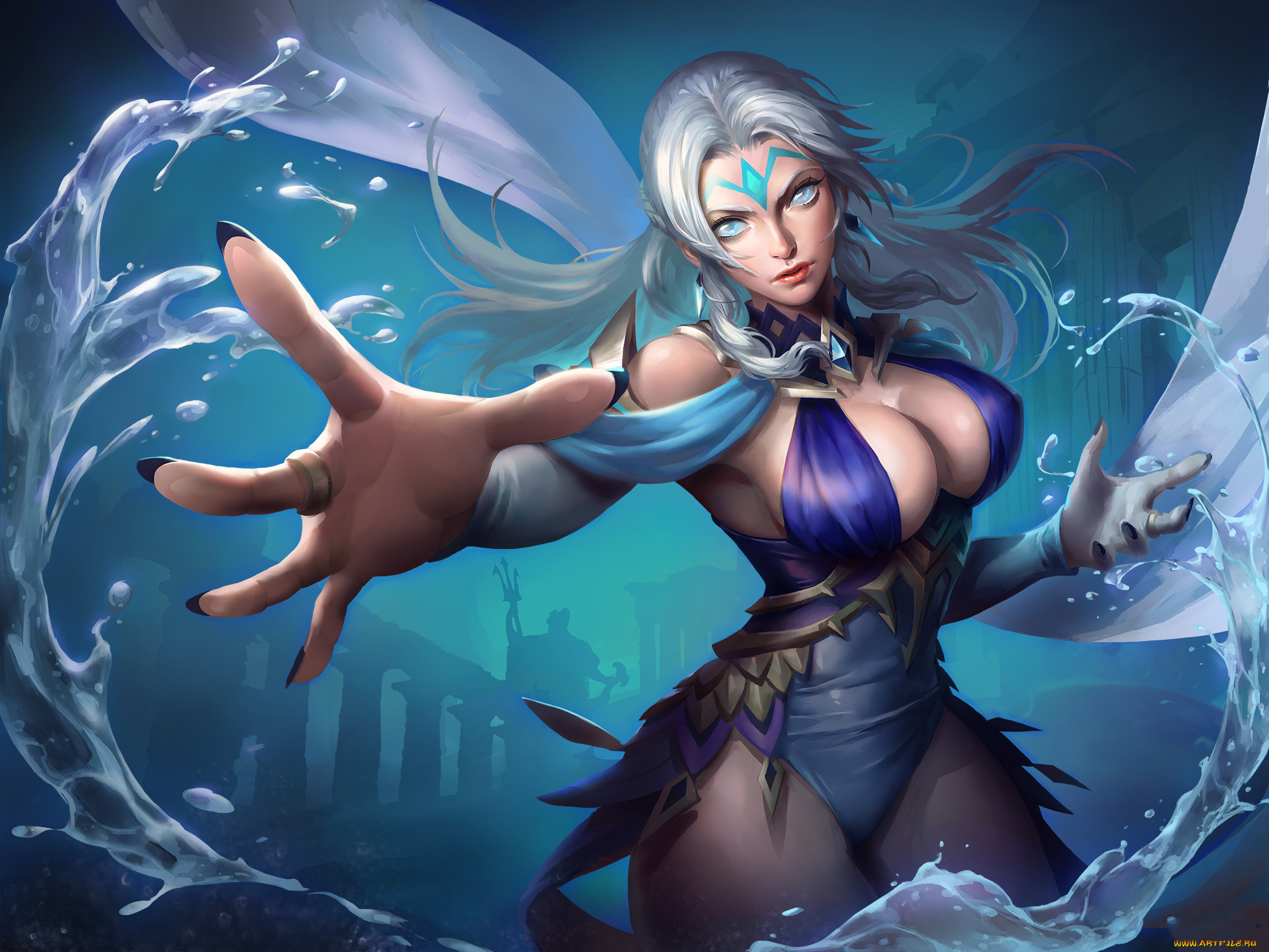 фэнтези, маги, , волшебники, девушка, фон, взгляд, магия