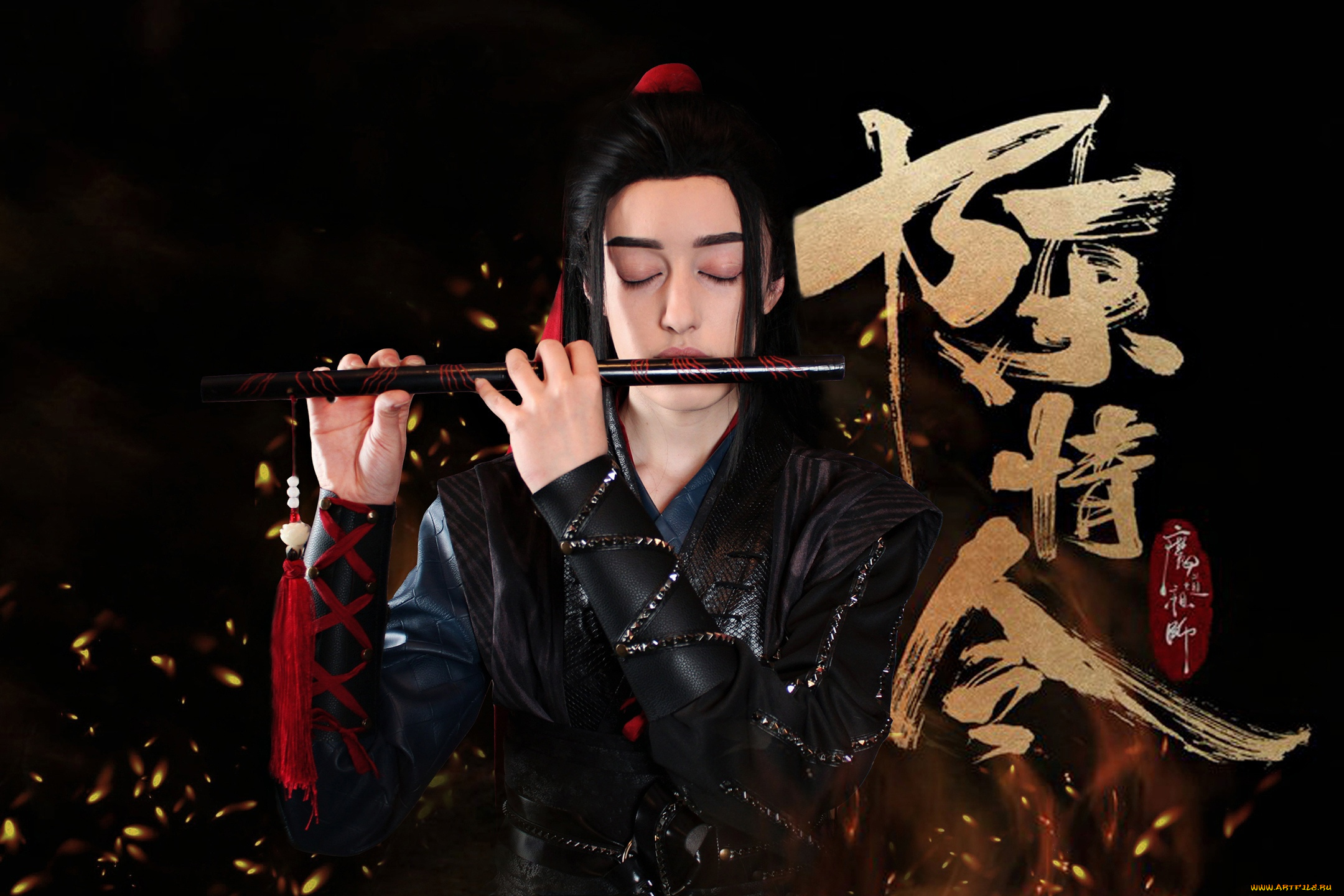 мужчины, -, креатив, , косплей, вэй, усянь, флейта, костюм