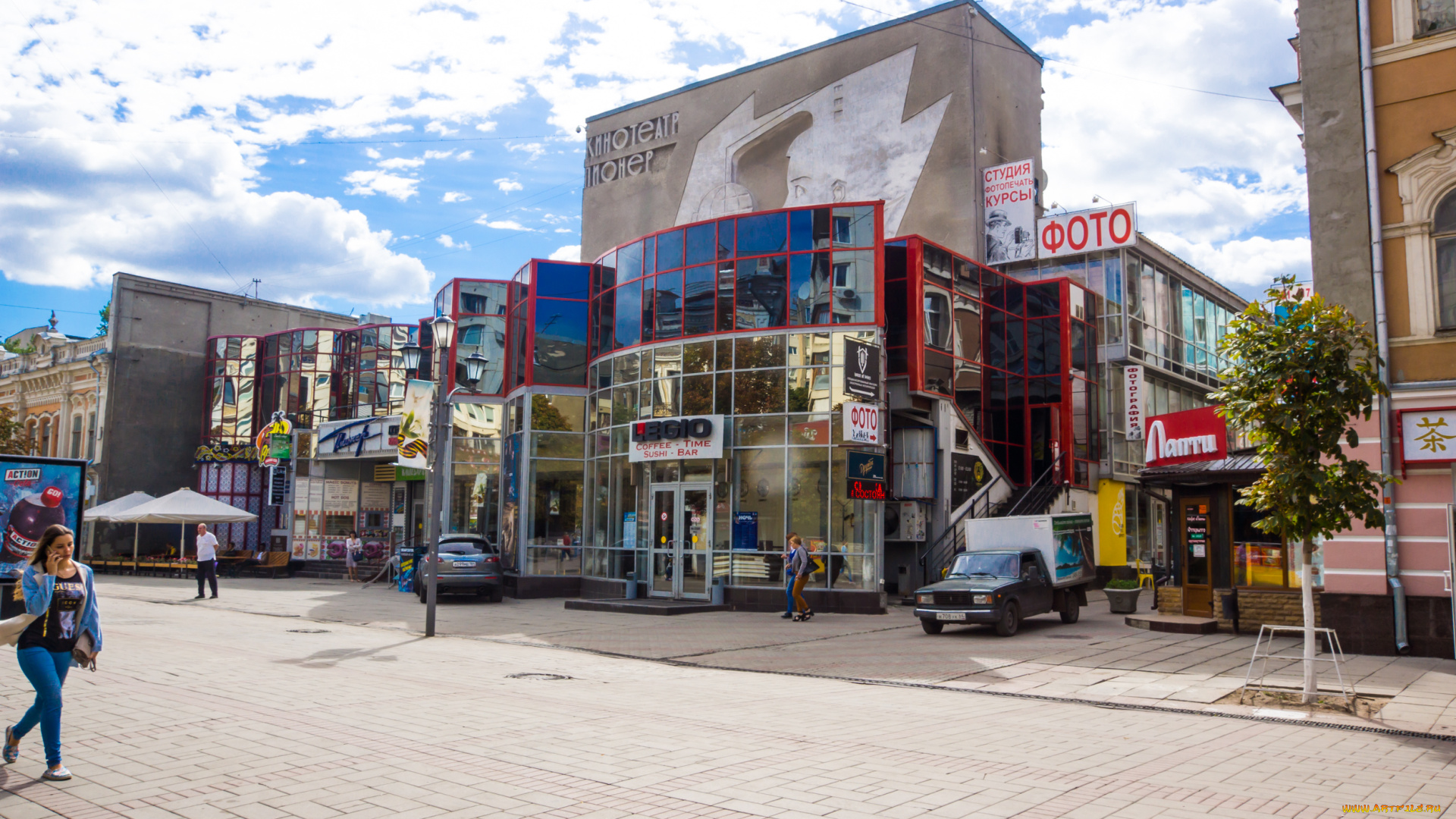 города, -, здания, , дома, проспект, кирова, кинотеатр, пионер, саратов, россия