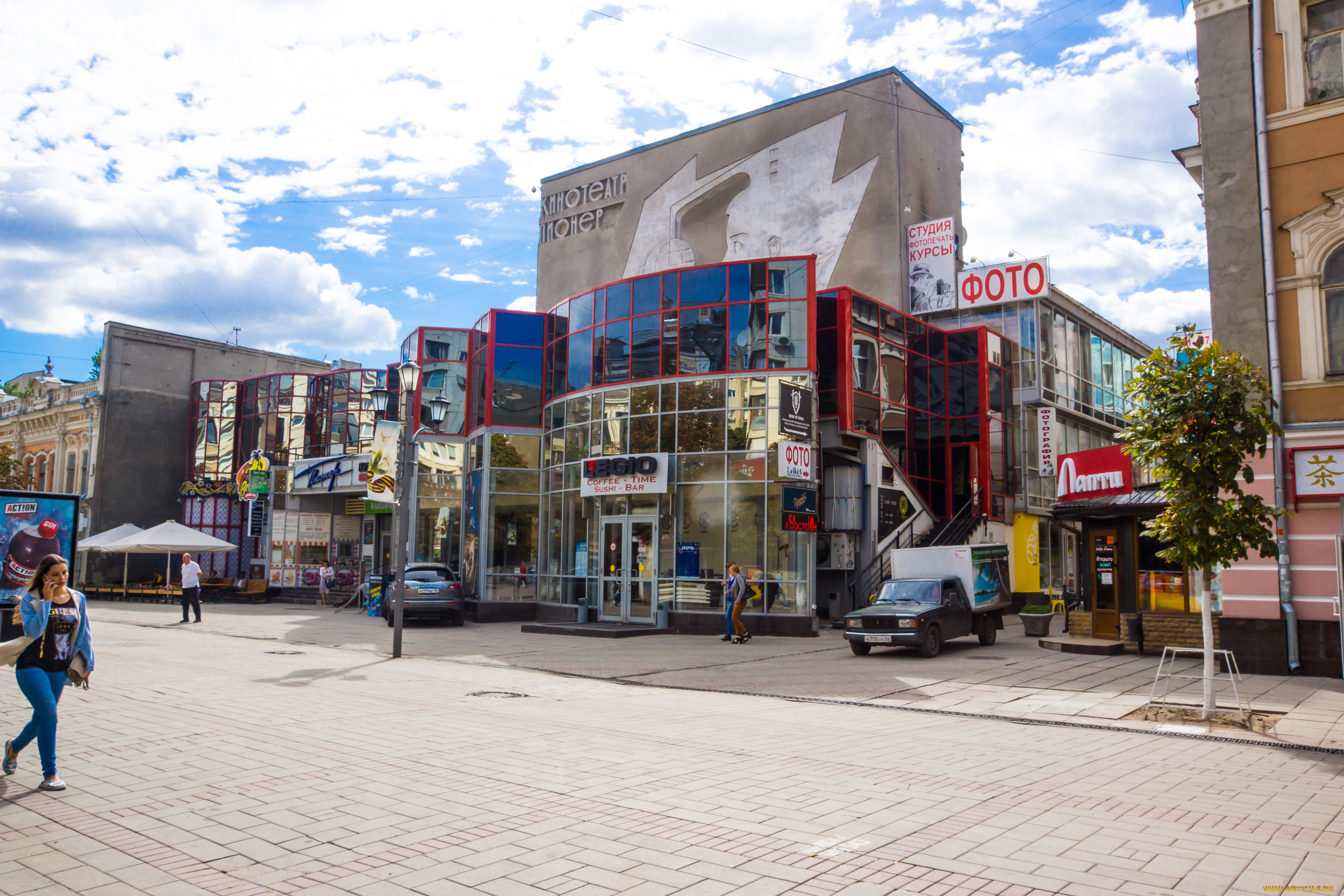 города, -, здания, , дома, проспект, кирова, кинотеатр, пионер, саратов, россия