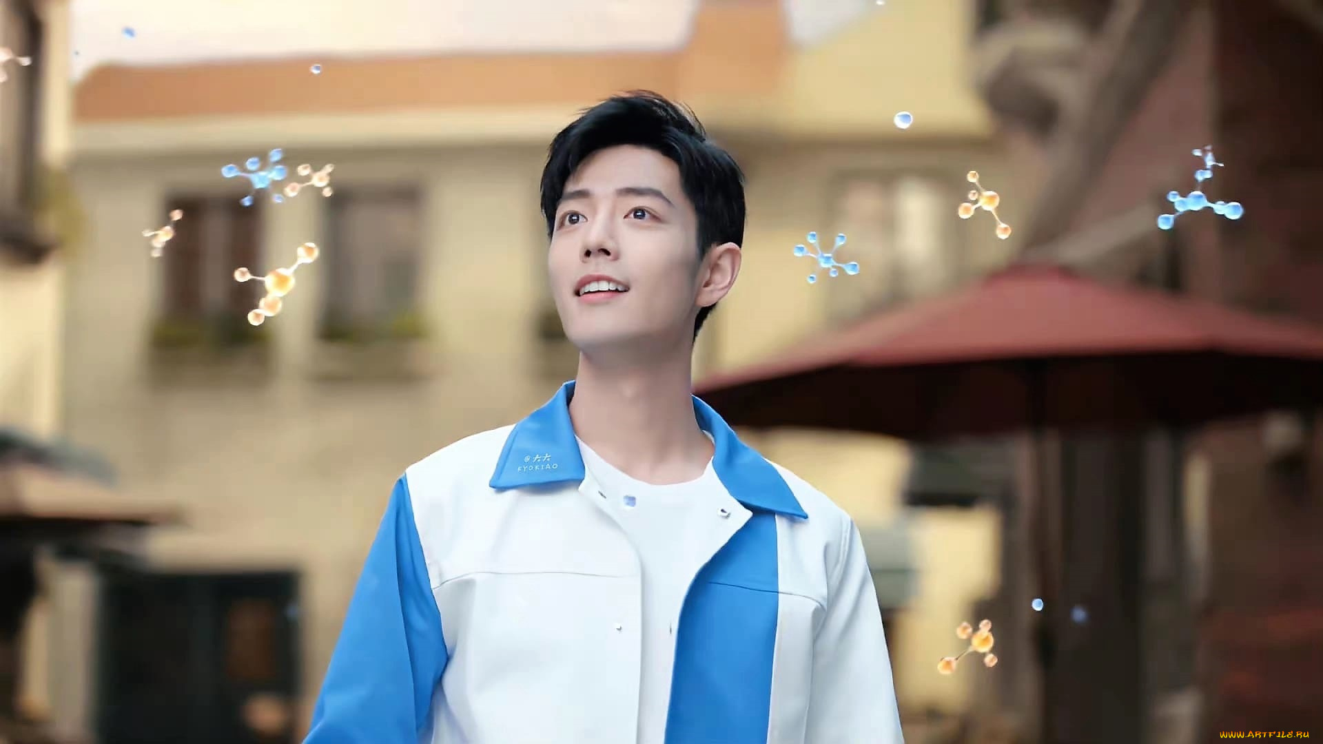 мужчины, xiao, zhan, актер, улица, молекулы