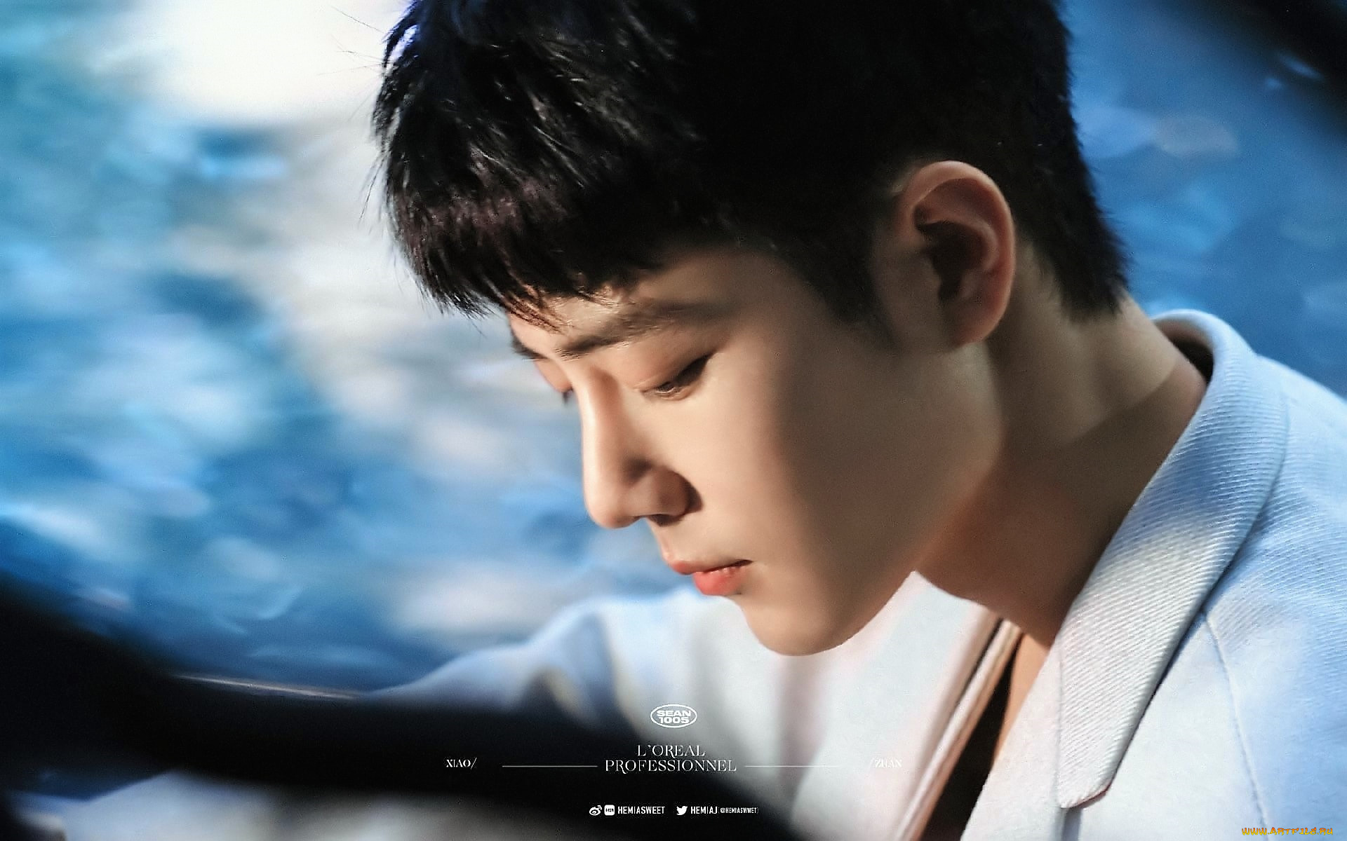 мужчины, xiao, zhan, актер, пиджак