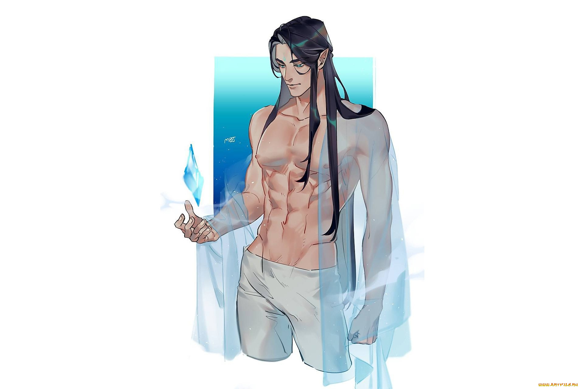 аниме, mo, dao, zu, shi, лань, ванцзи, магия, лед