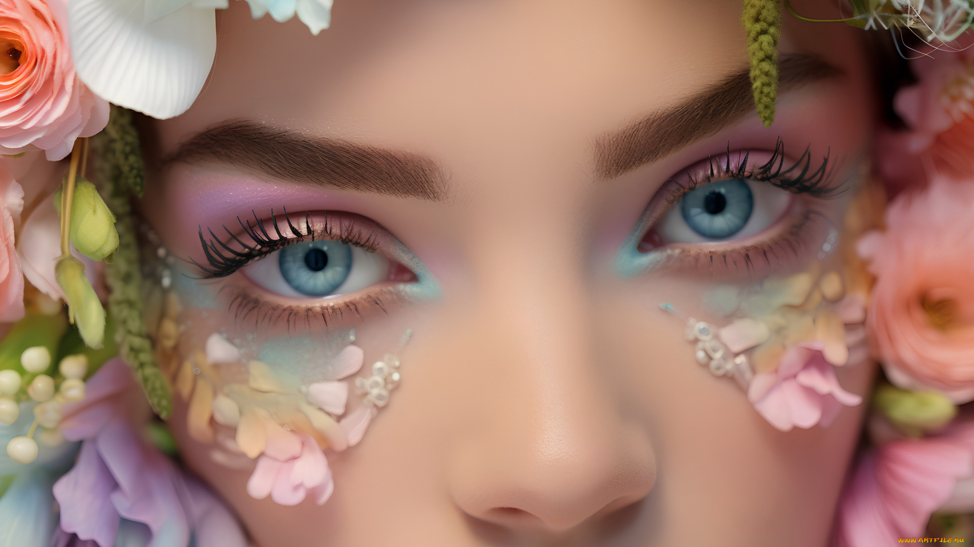 3д, графика, глаза, , eyes, глаза, макияж