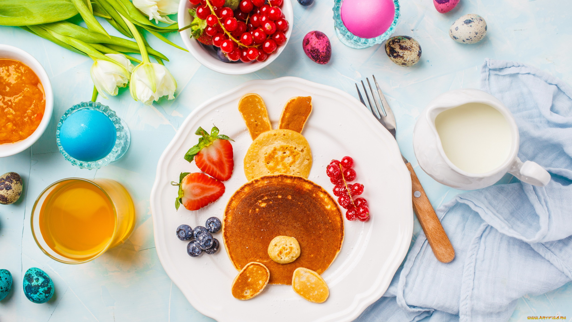 еда, блины, , оладьи, ягоды, смородина