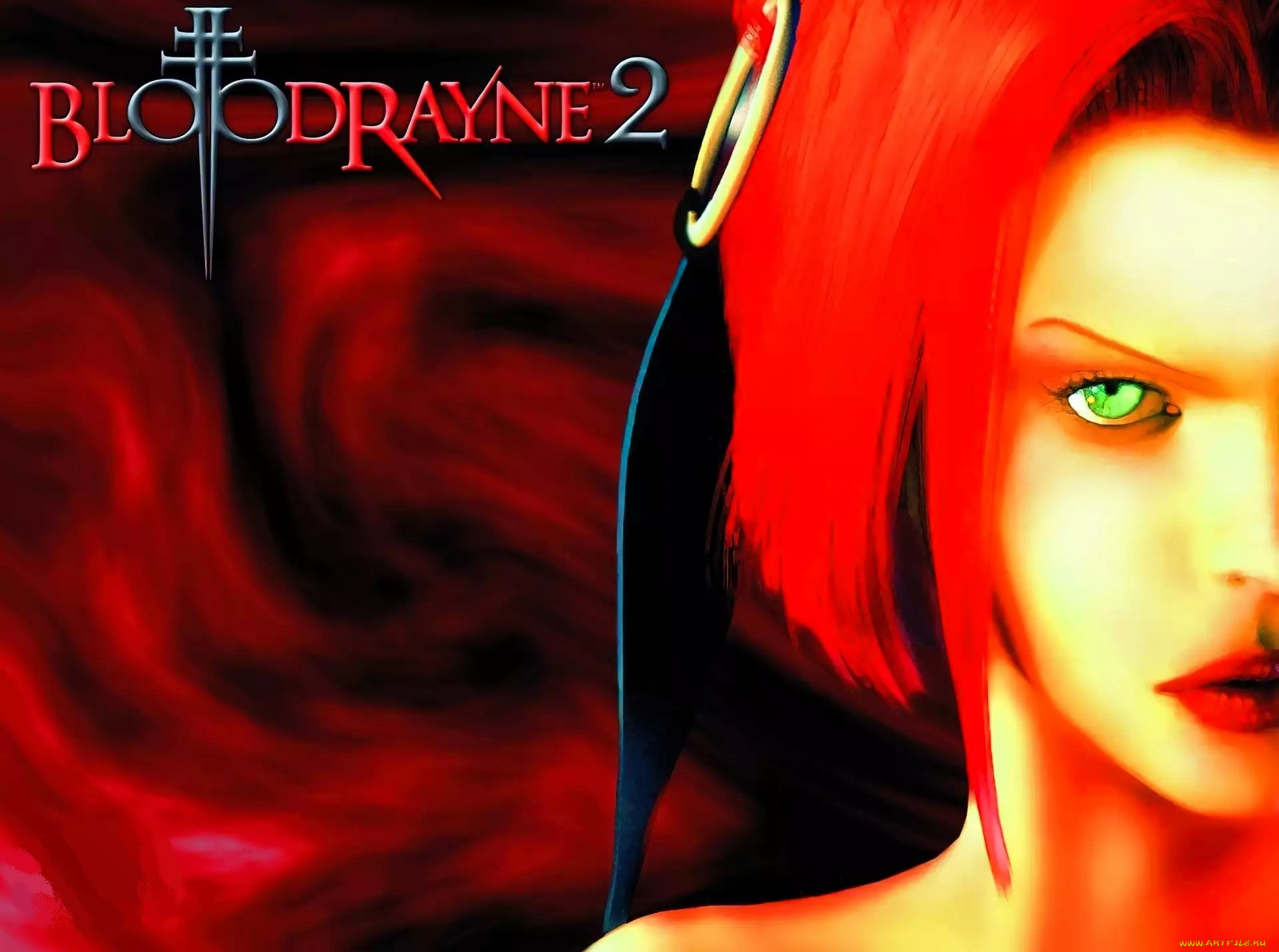 видео, игры, bloodrayne, 2, девушка, вампир