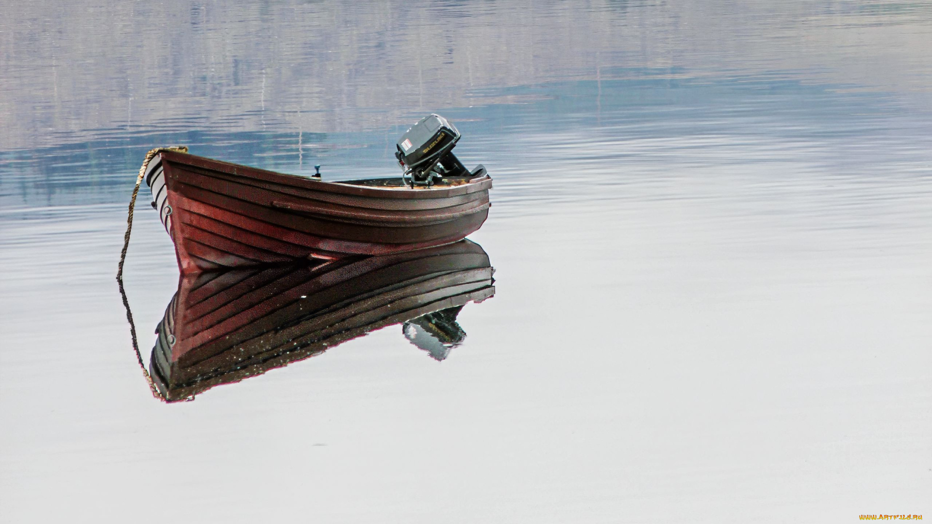 корабли, моторные, лодки, река, лодка, моторная, отражение