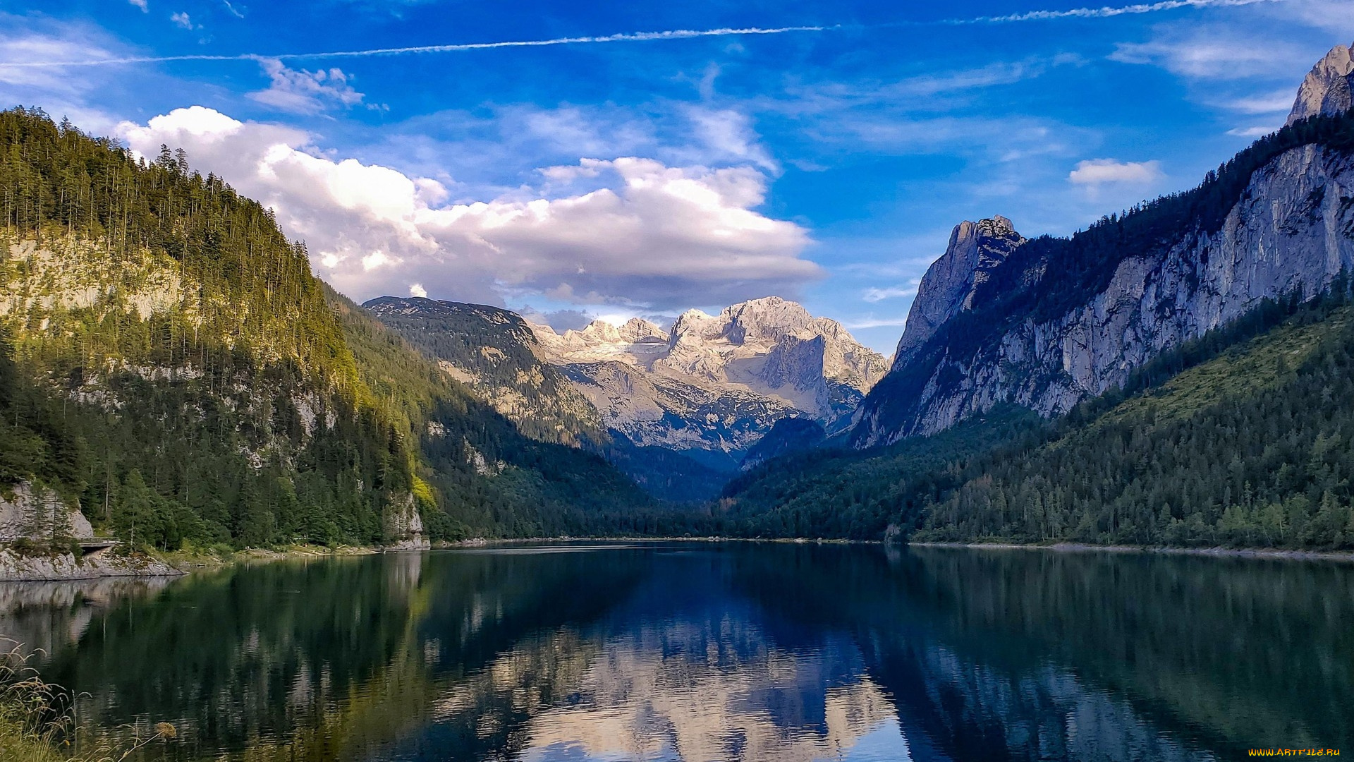 lake, gosau, austria, природа, реки, озера, lake, gosau