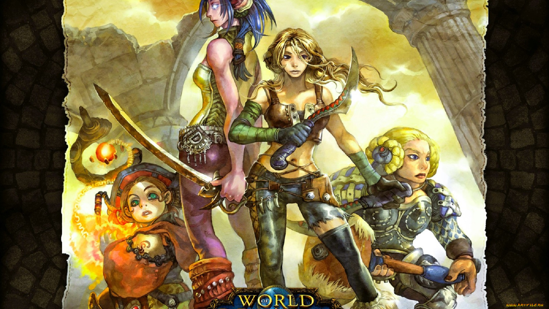 видео, игры, world, of, warcraft, персонажи, оружие, арка