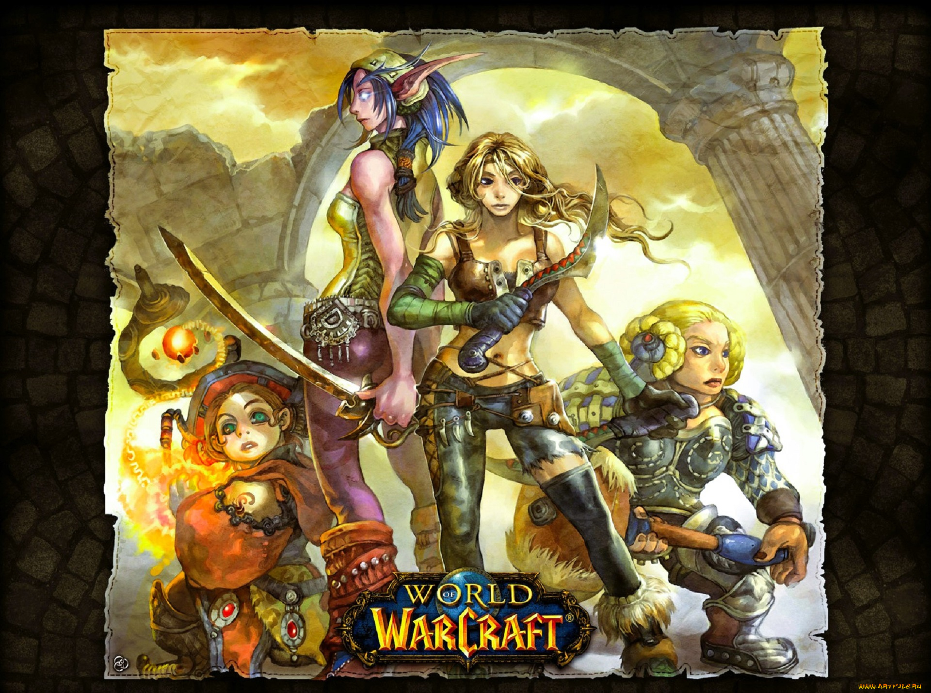 видео, игры, world, of, warcraft, персонажи, оружие, арка