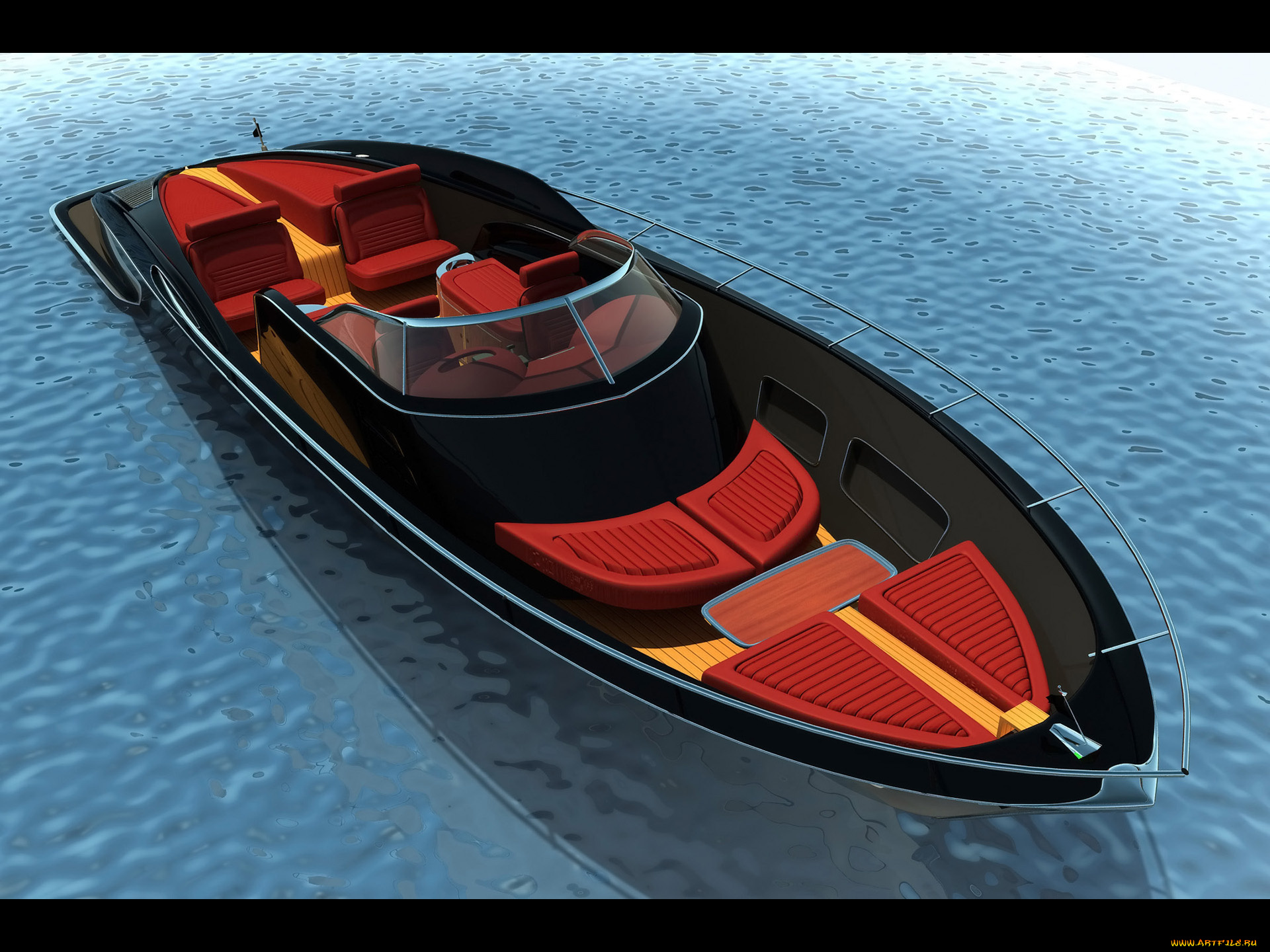 1963, chevrolet, corvette, open, boat, design, by, bo, zolland, корабли, 3d