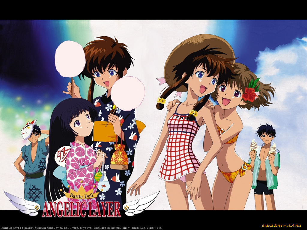 аниме, angelic, layer