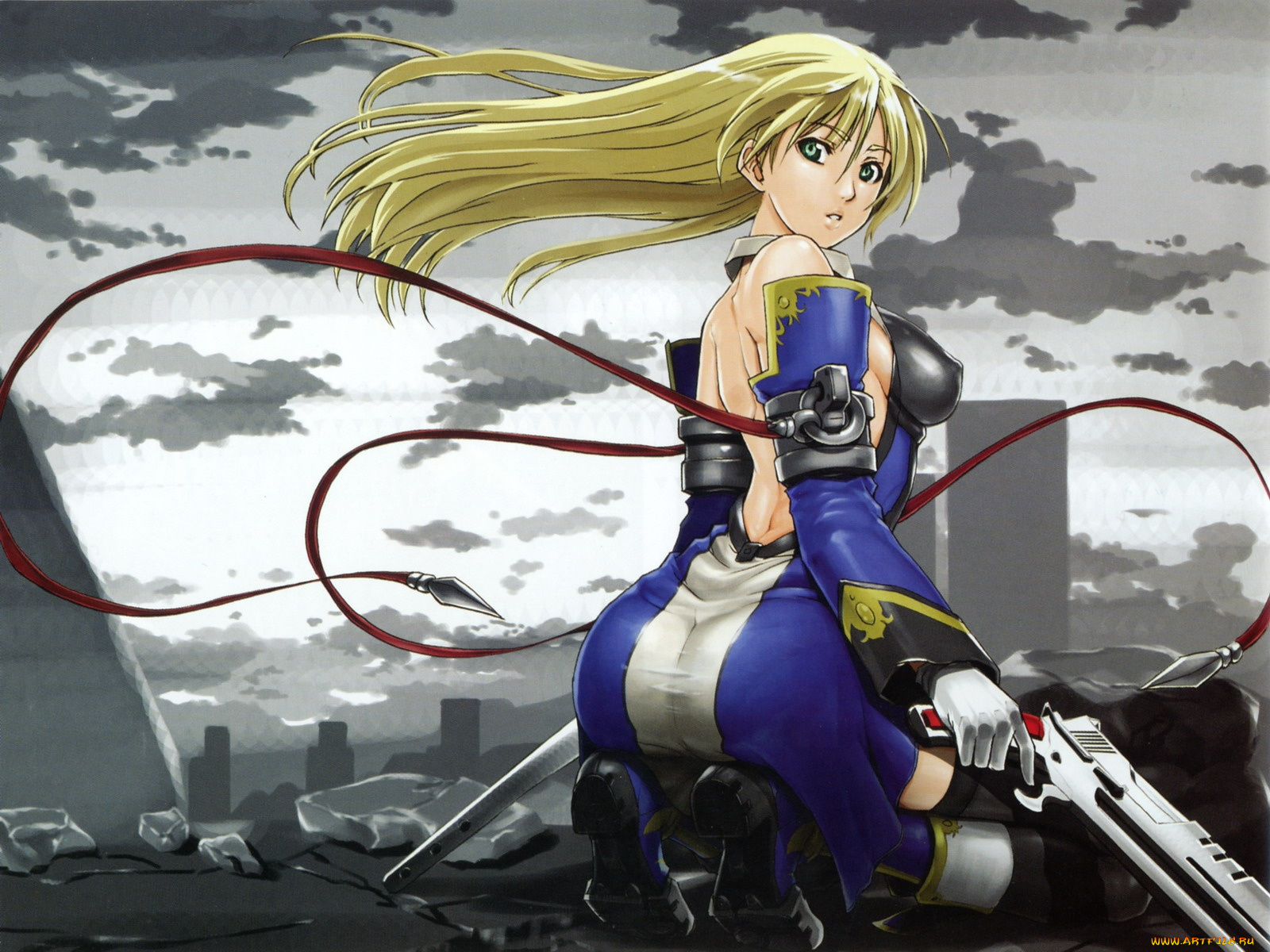 аниме, blazblue, noel, vermillion