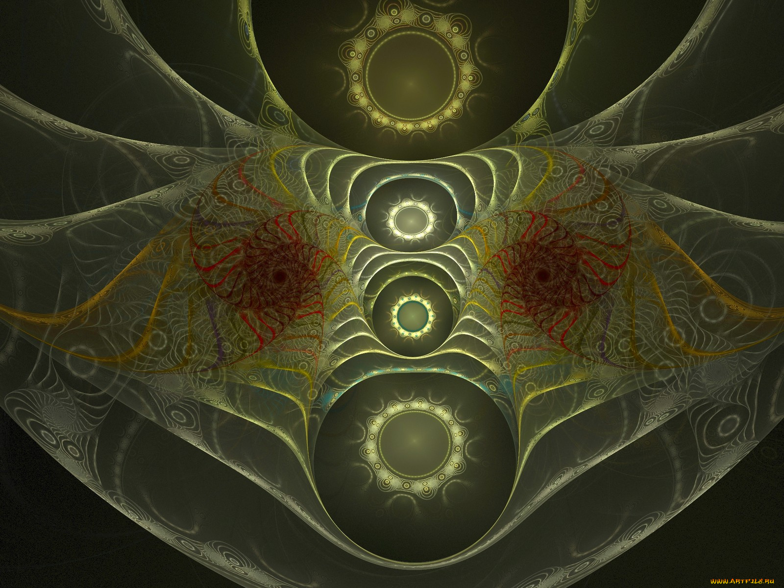 3д, графика, fractal, фракталы, фон, цвета, изгиб, узор