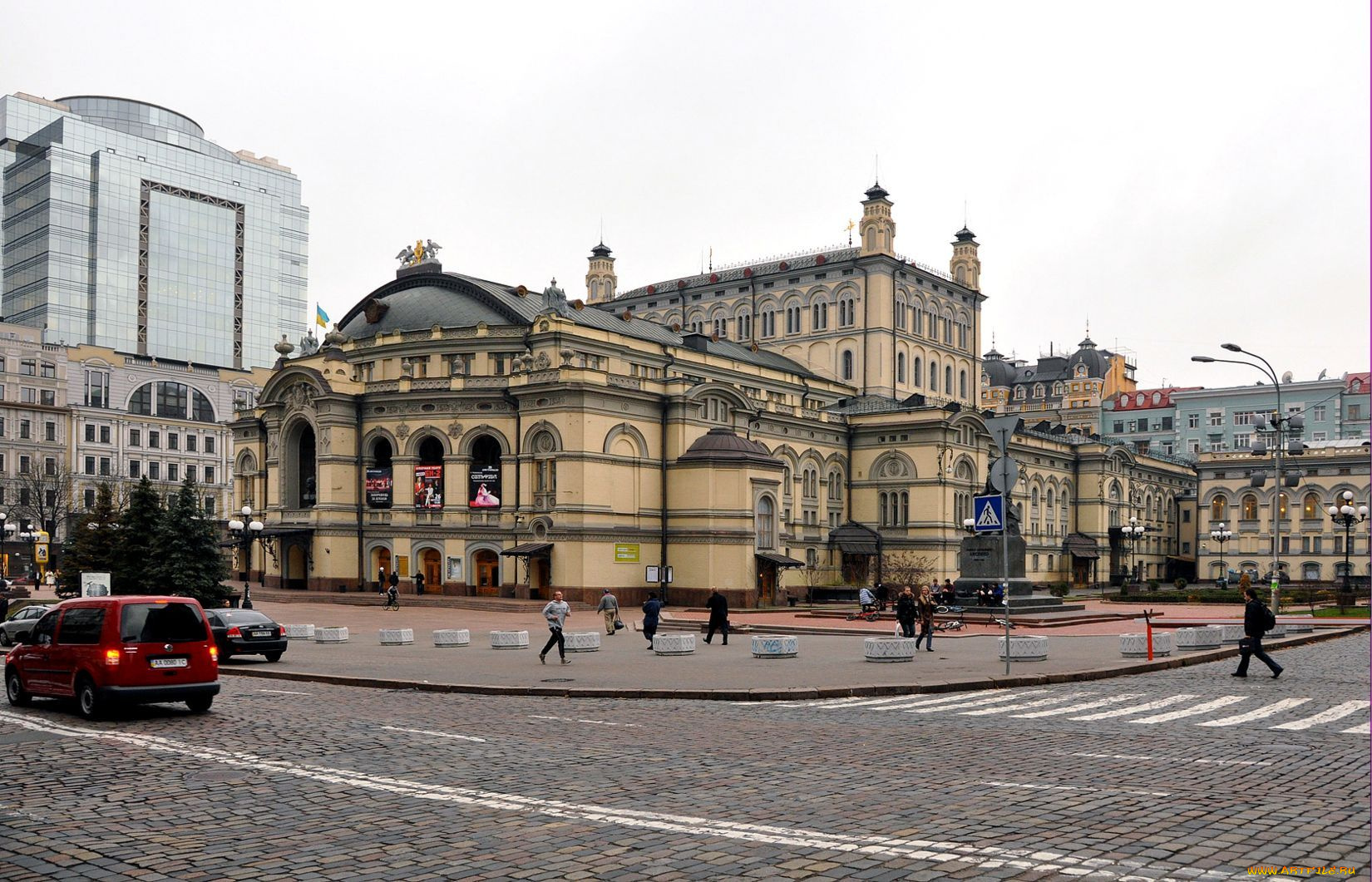 города, киев, украина, площадь, брусчатка, здания