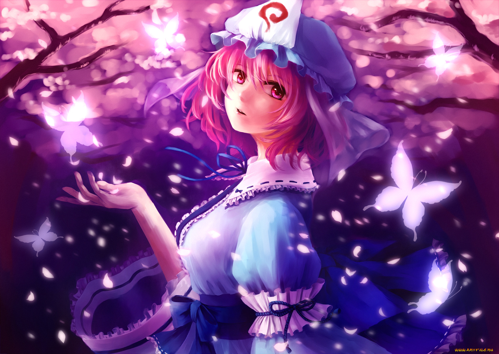 saigyouji, yuyuko, аниме, touhou