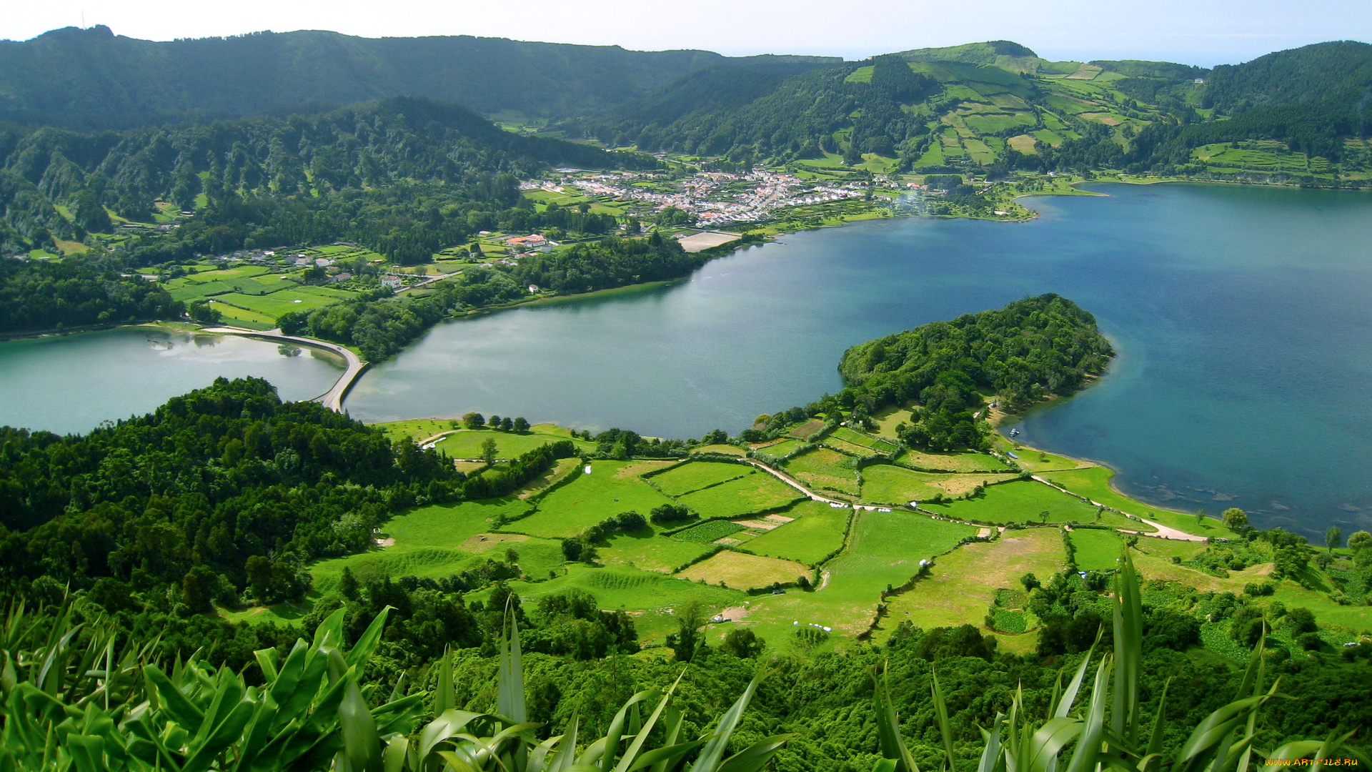 природа, пейзажи, остров, сан-мигель, португалия