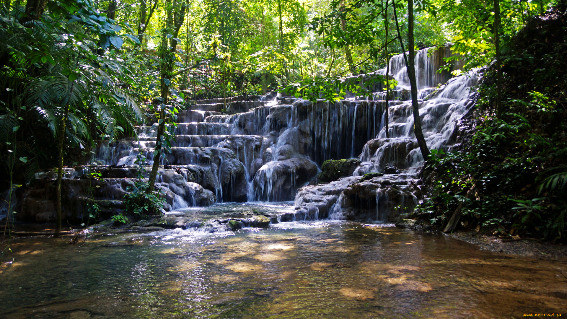 природа, водопады, мексика, michol, river