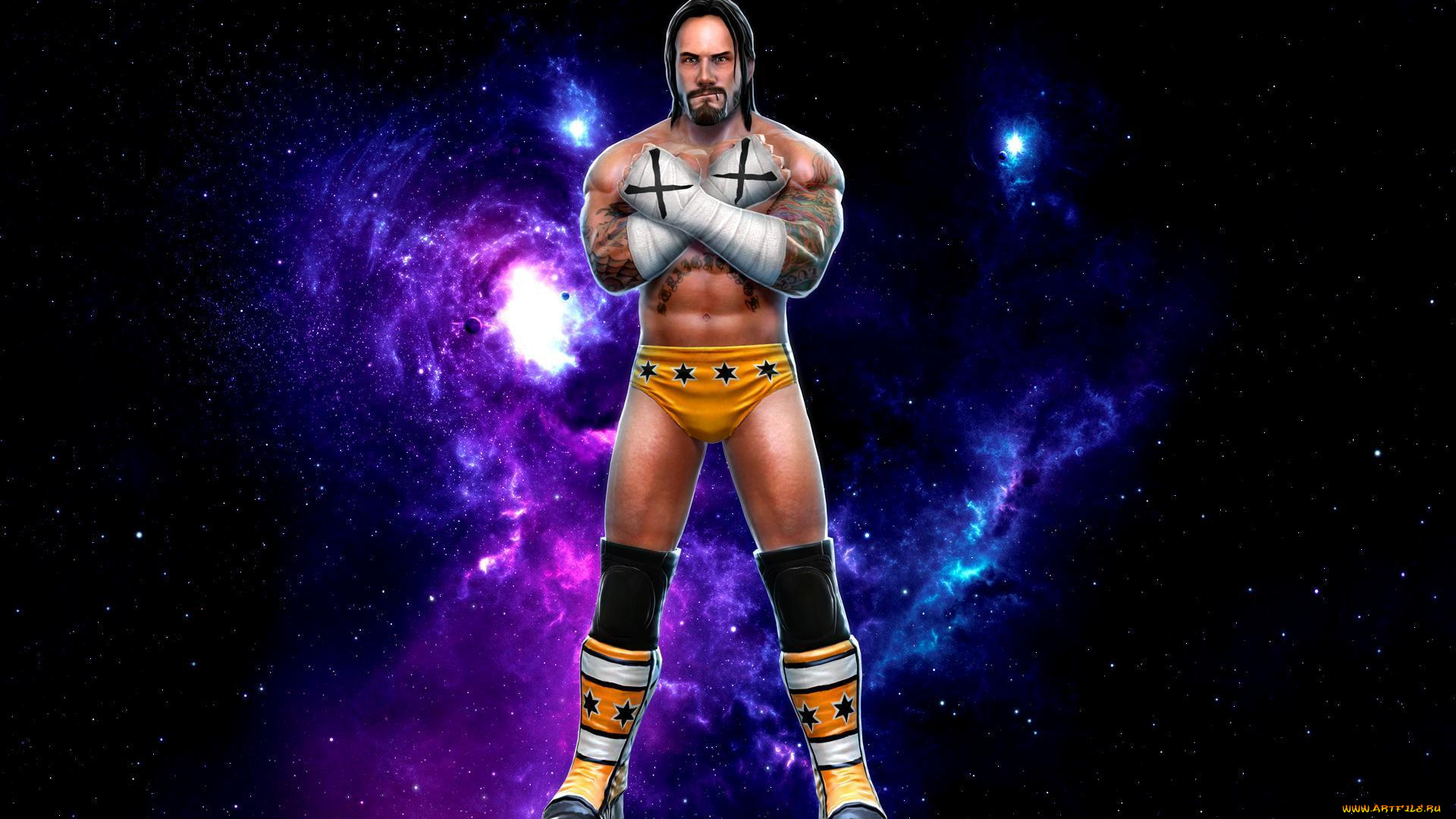 спорт, 3d, рисованные, cm, punk, wwe