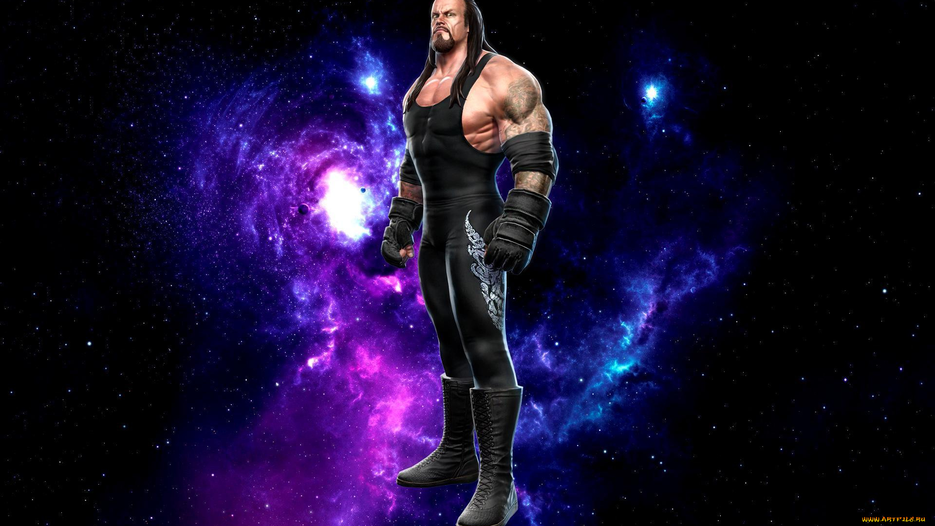 спорт, 3d, рисованные, wwe, the, undertaker