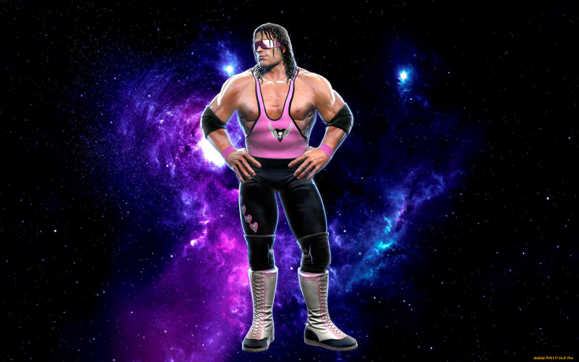 спорт, 3d, рисованные, wwe, bret, hart