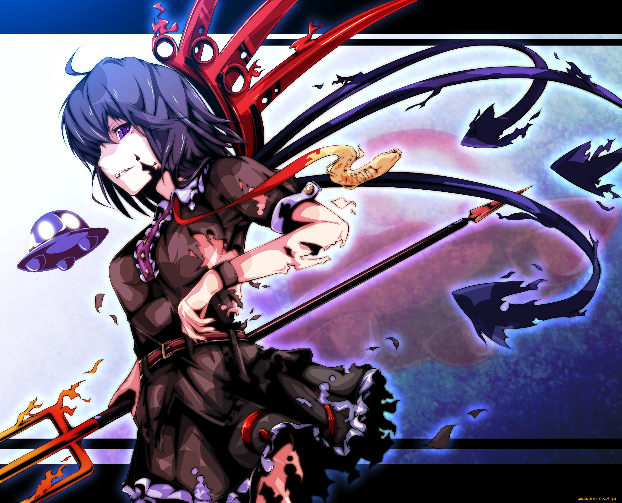 houjuu, nue, аниме, touhou