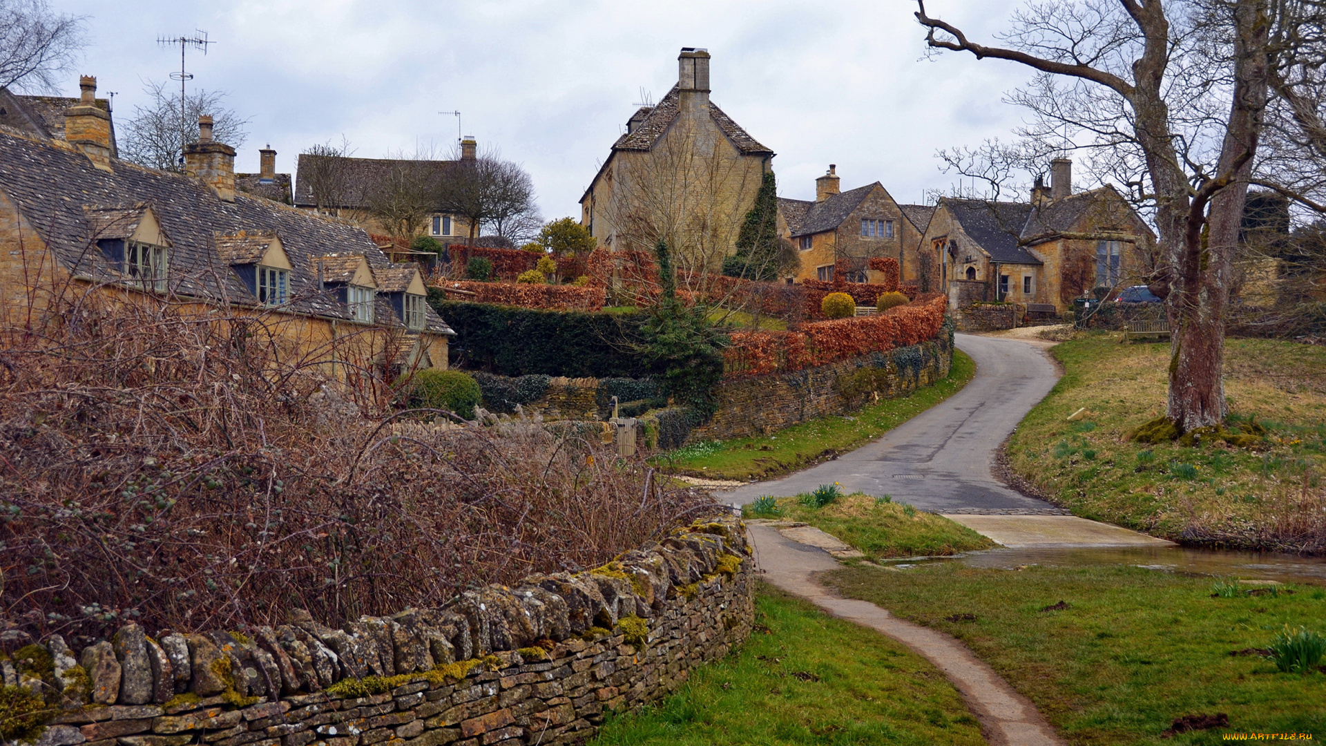 деревня, cotswolds, england, города, улицы, площади, набережные, дома, улица, ландшафт