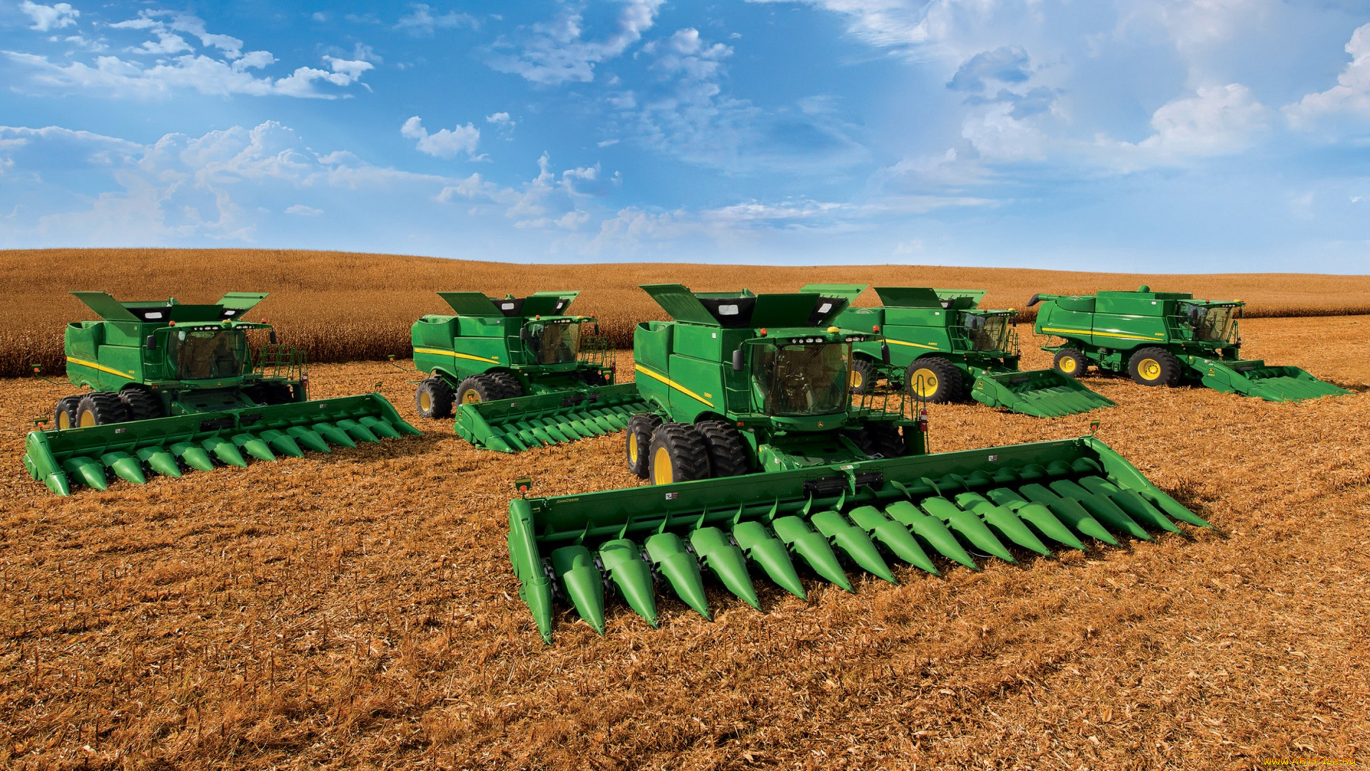 series, combines, техника, комбайны, john, deere, поле, жатва