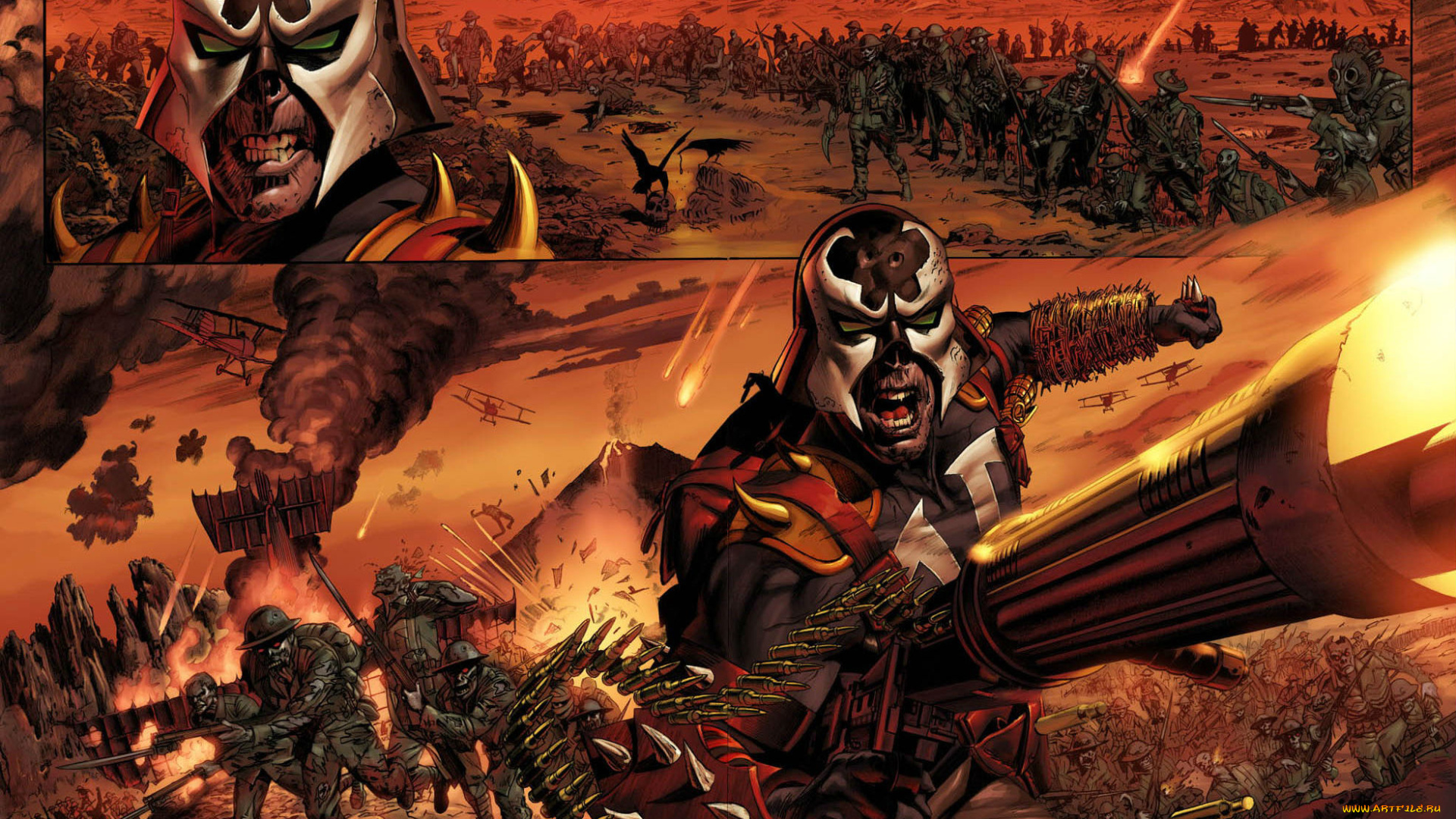 spawn, рисованные, комиксы, снаун, комикс, персонажи