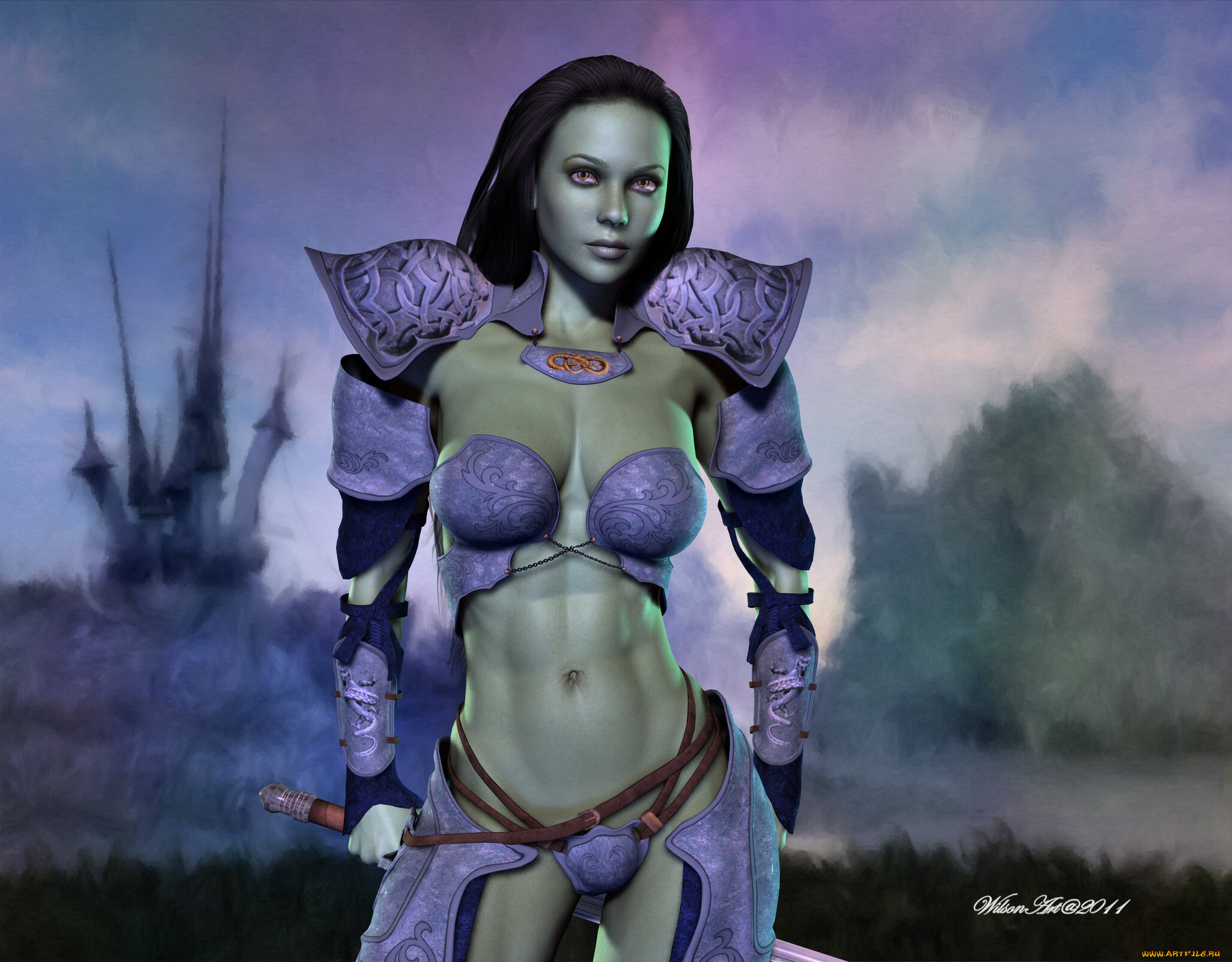 3д, графика, amazon, амазонки, девушка