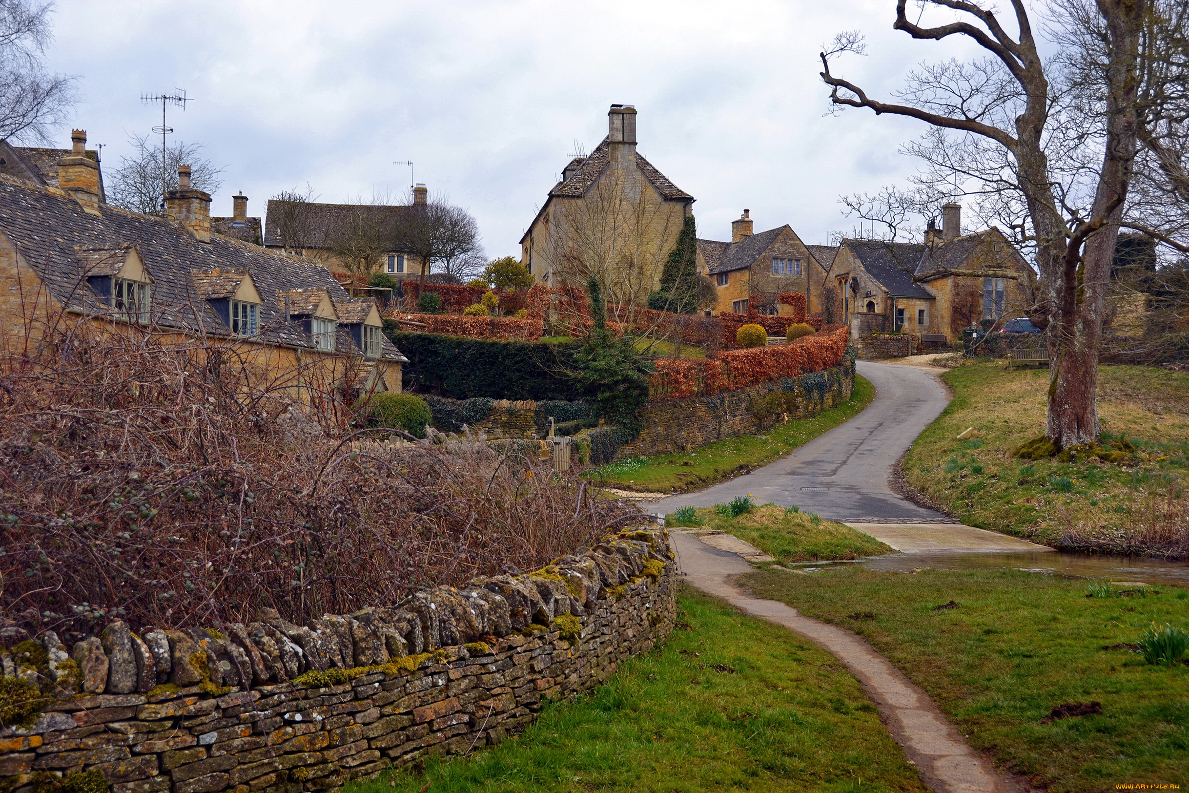 деревня, cotswolds, england, города, улицы, площади, набережные, дома, улица, ландшафт