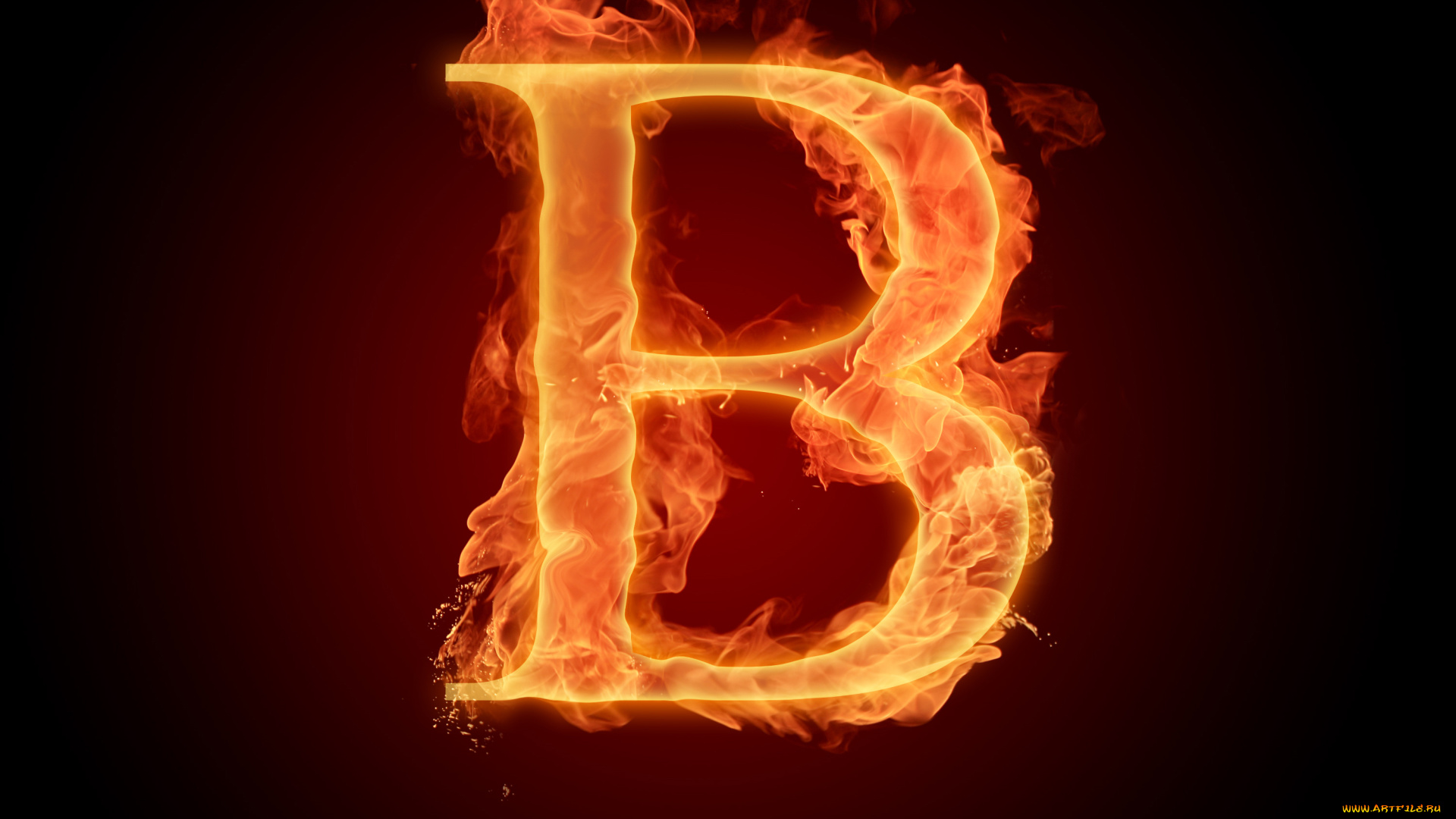 3д, графика, -другое, буква, фон, огонь