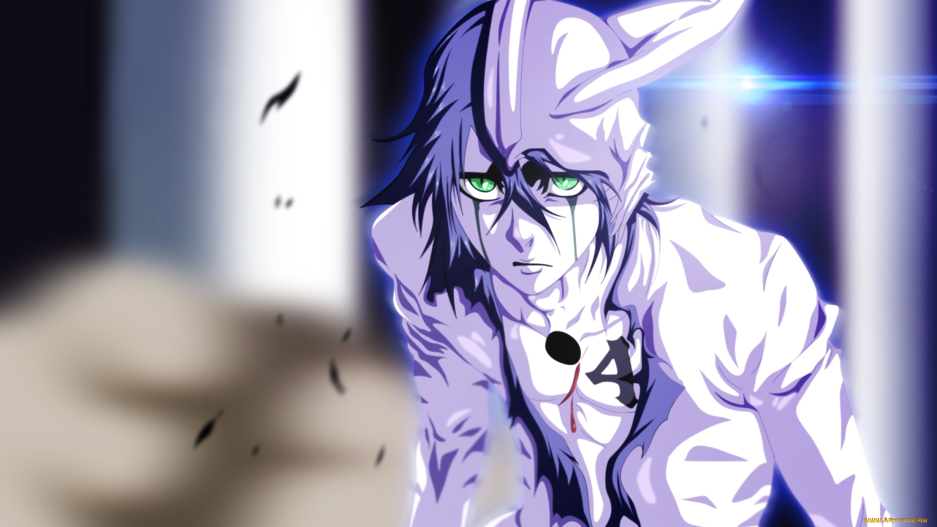 аниме, bleach, эспада, ulquiorra, улькиорра, блич, взгляд