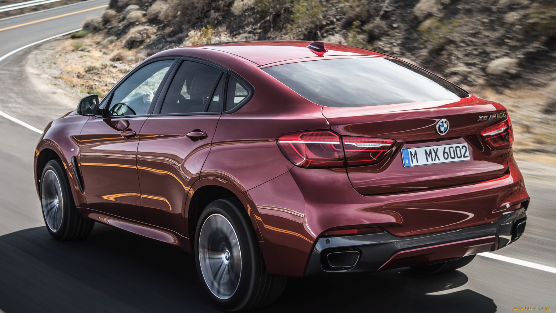 автомобили, bmw, x6, m50d, f16, 2014г, красный