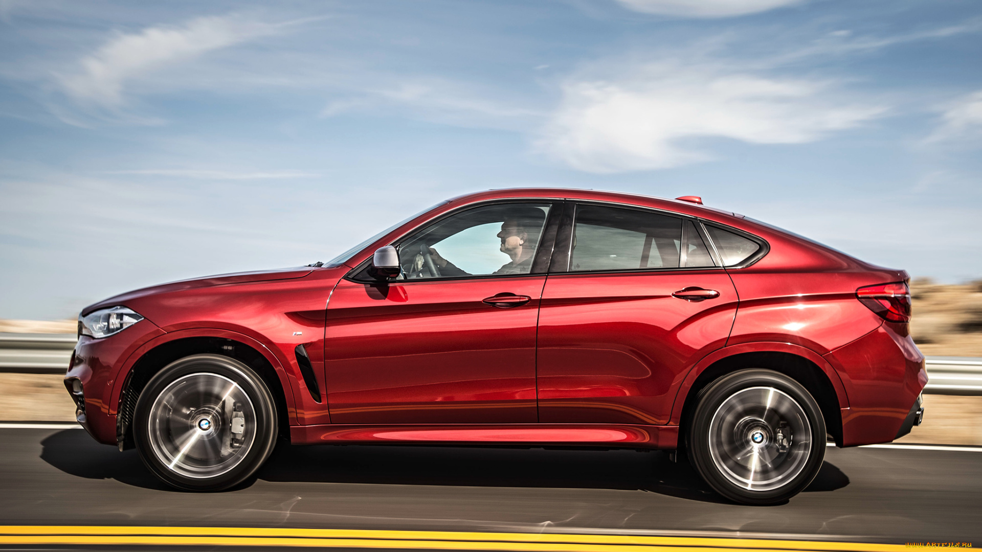 автомобили, bmw, x6, m50d, f16, 2014г, красный