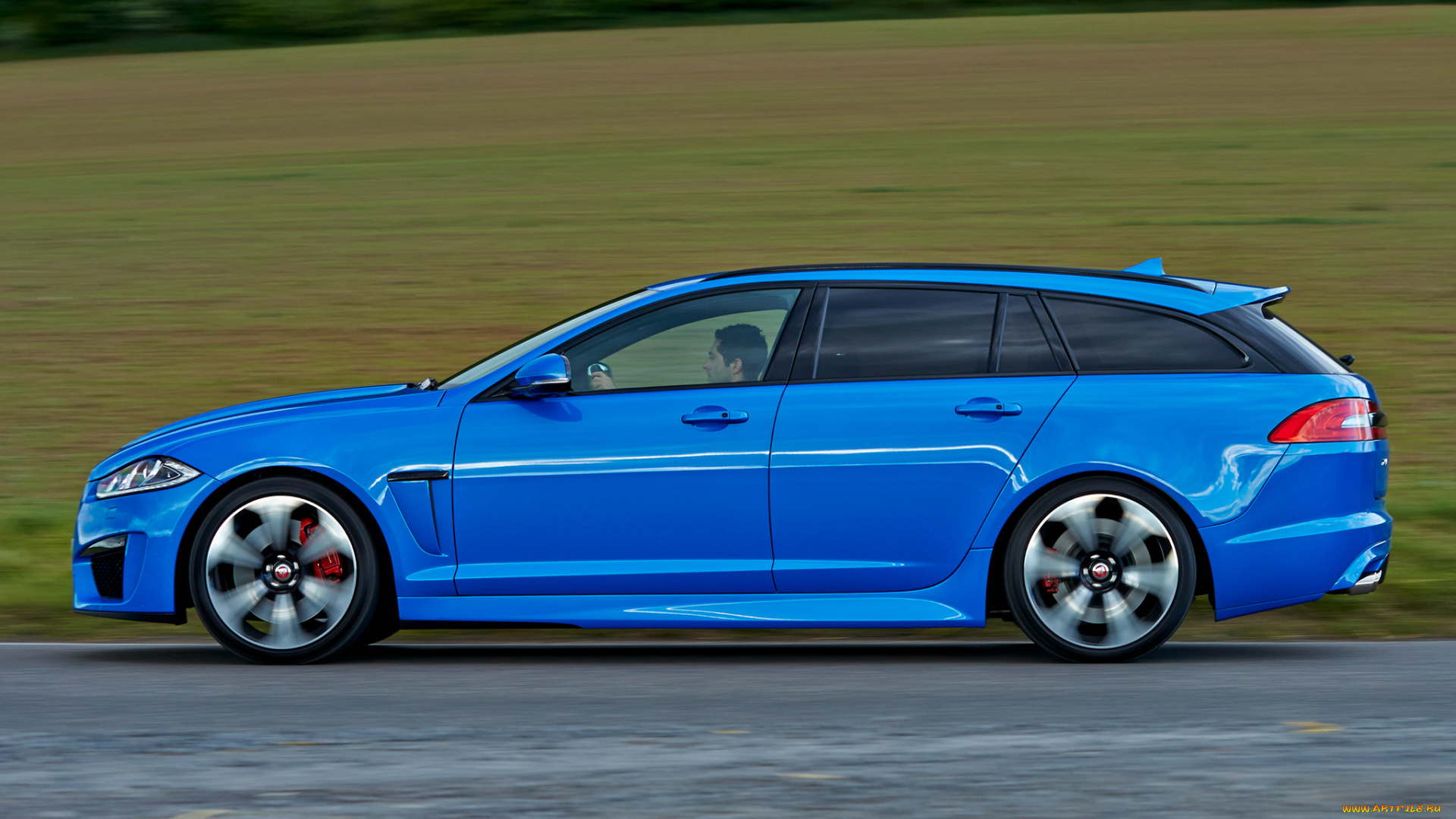 автомобили, jaguar, xfr-s, sportbrake, 2014г, синий