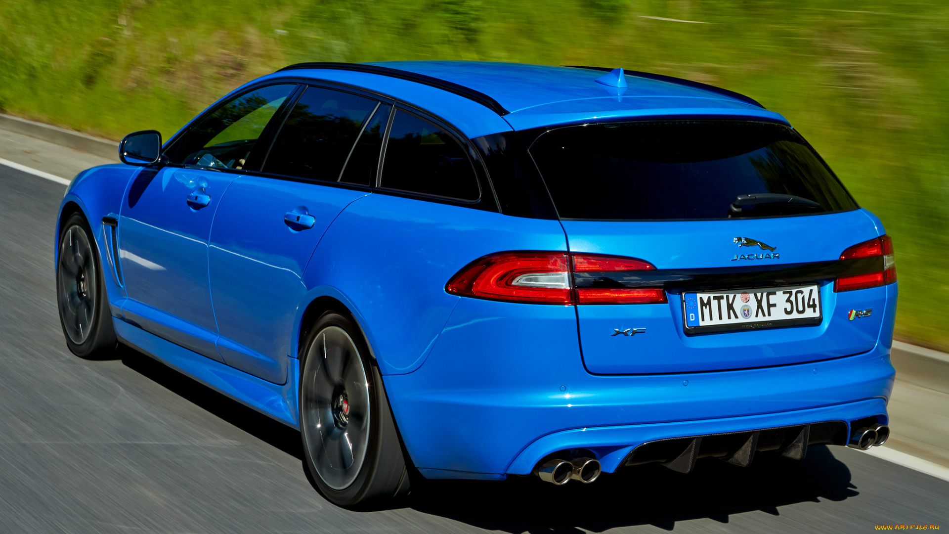 автомобили, jaguar, xfr-s, sportbrake, 2014г, синий