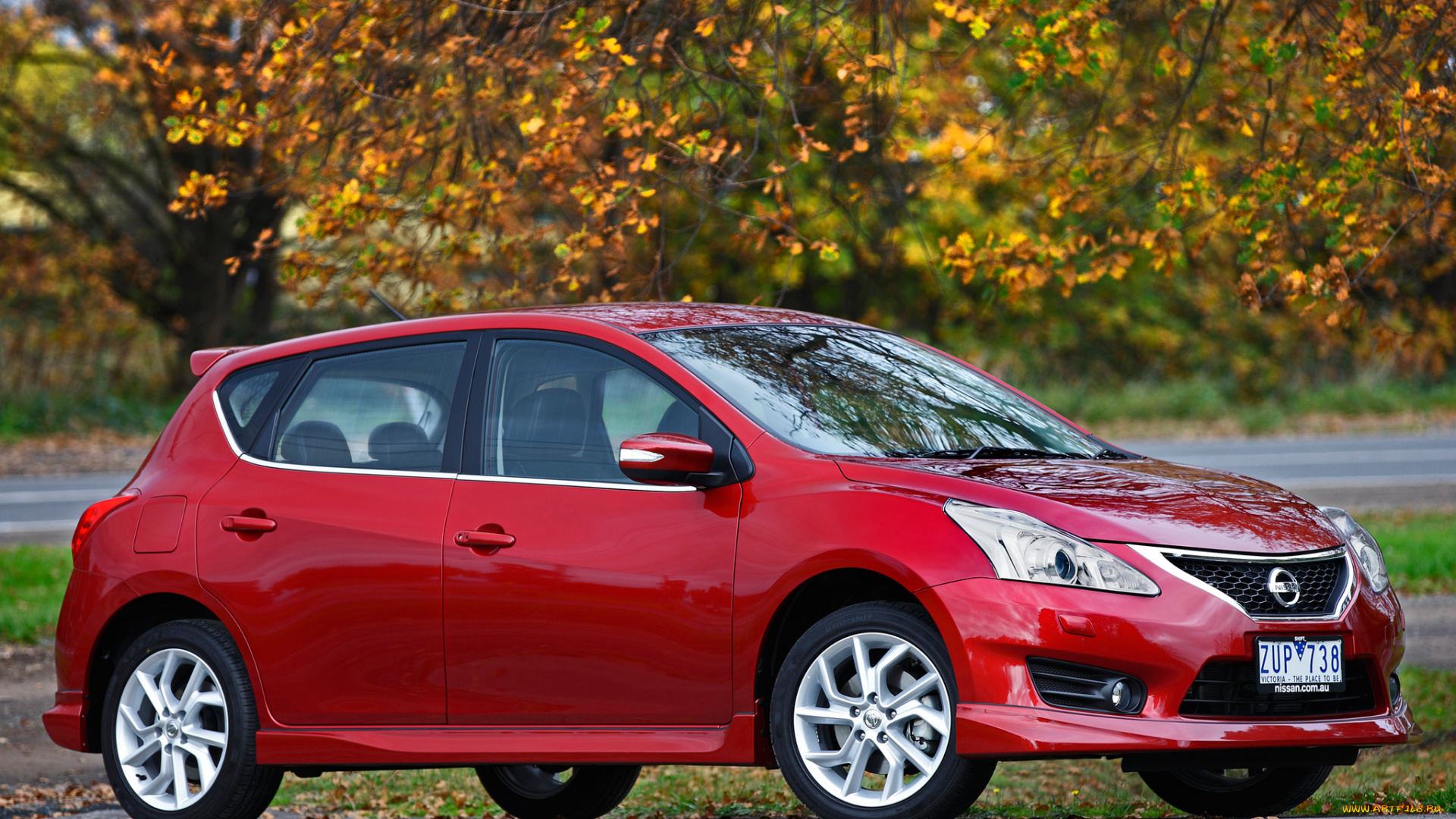 автомобили, nissan, datsun, nb17, красный, 2013г, pulsar