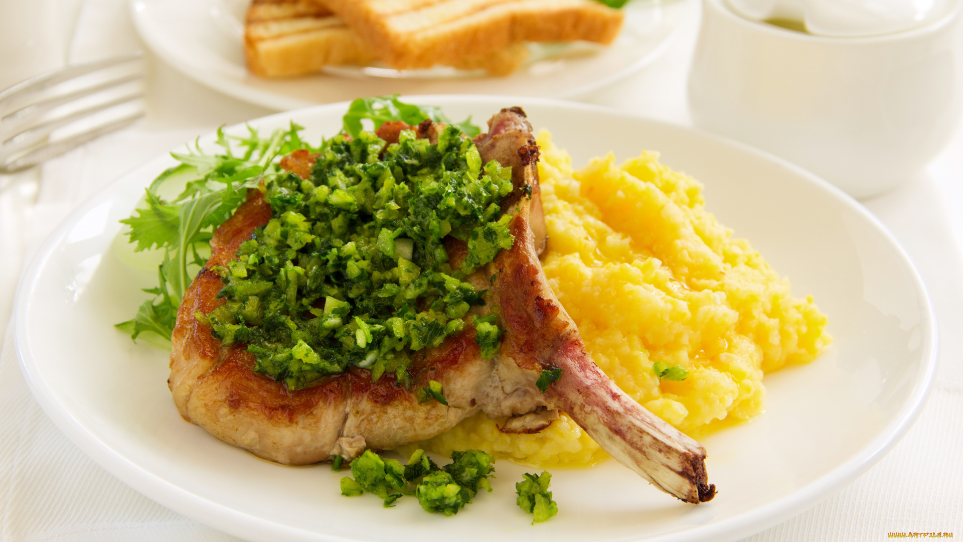 еда, мясные, блюда, пюре, мясо