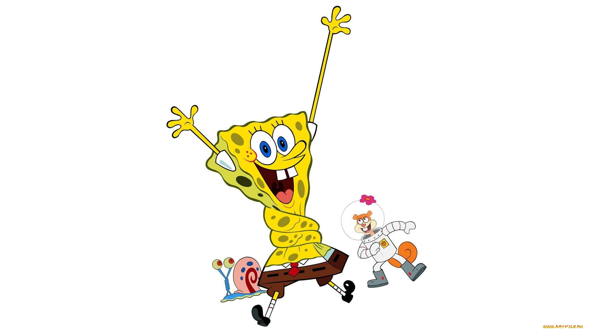 мультфильмы, spongebob, squarepants, улыбка
