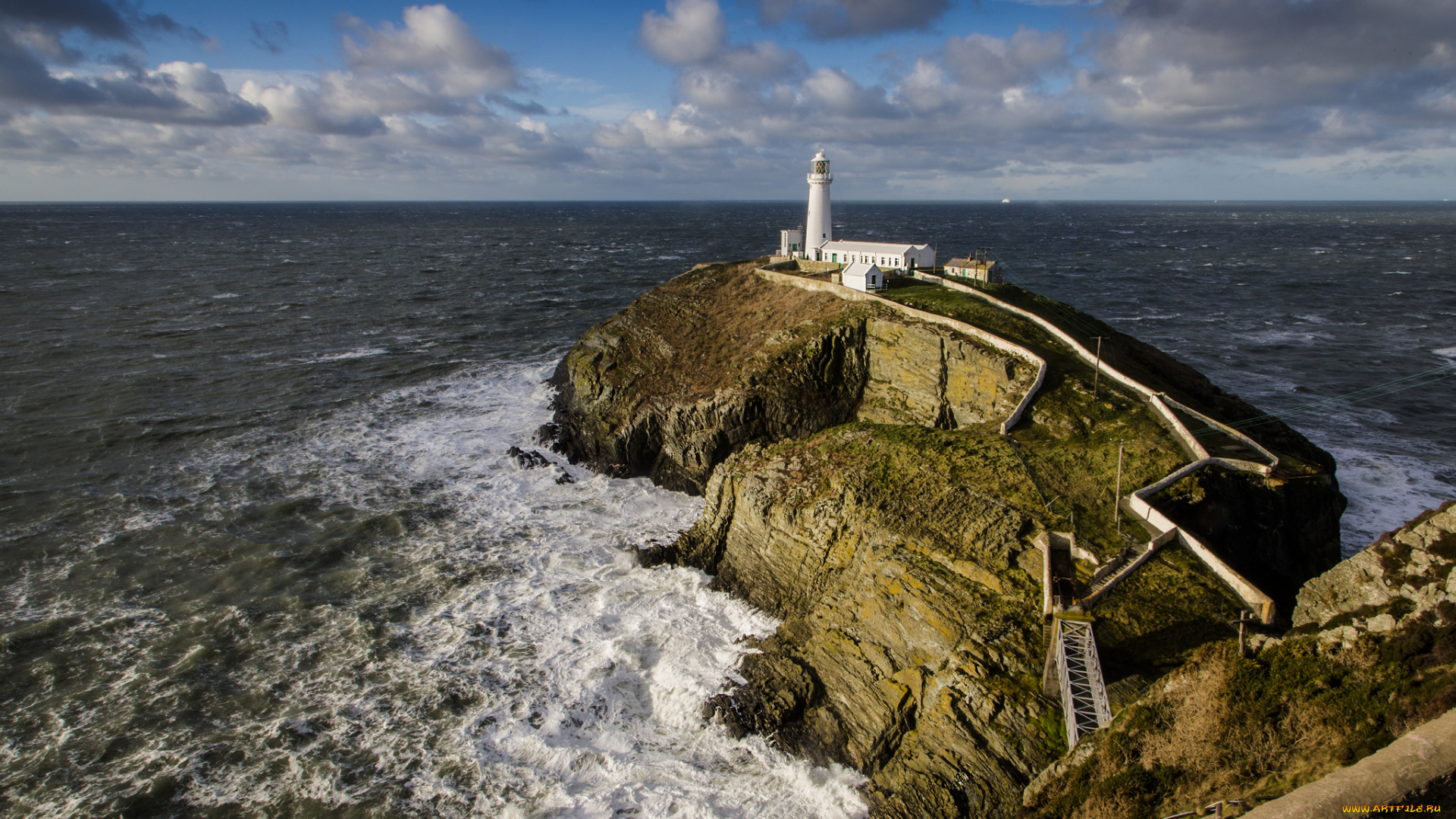 природа, маяки, горизонт, маяк, скала, океан
