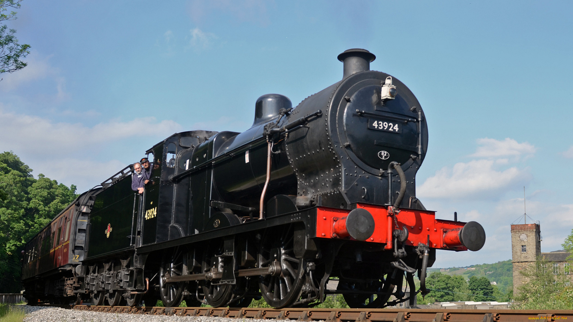 техника, паровозы, железная, дорога, рельсы, паровоз, вагоны