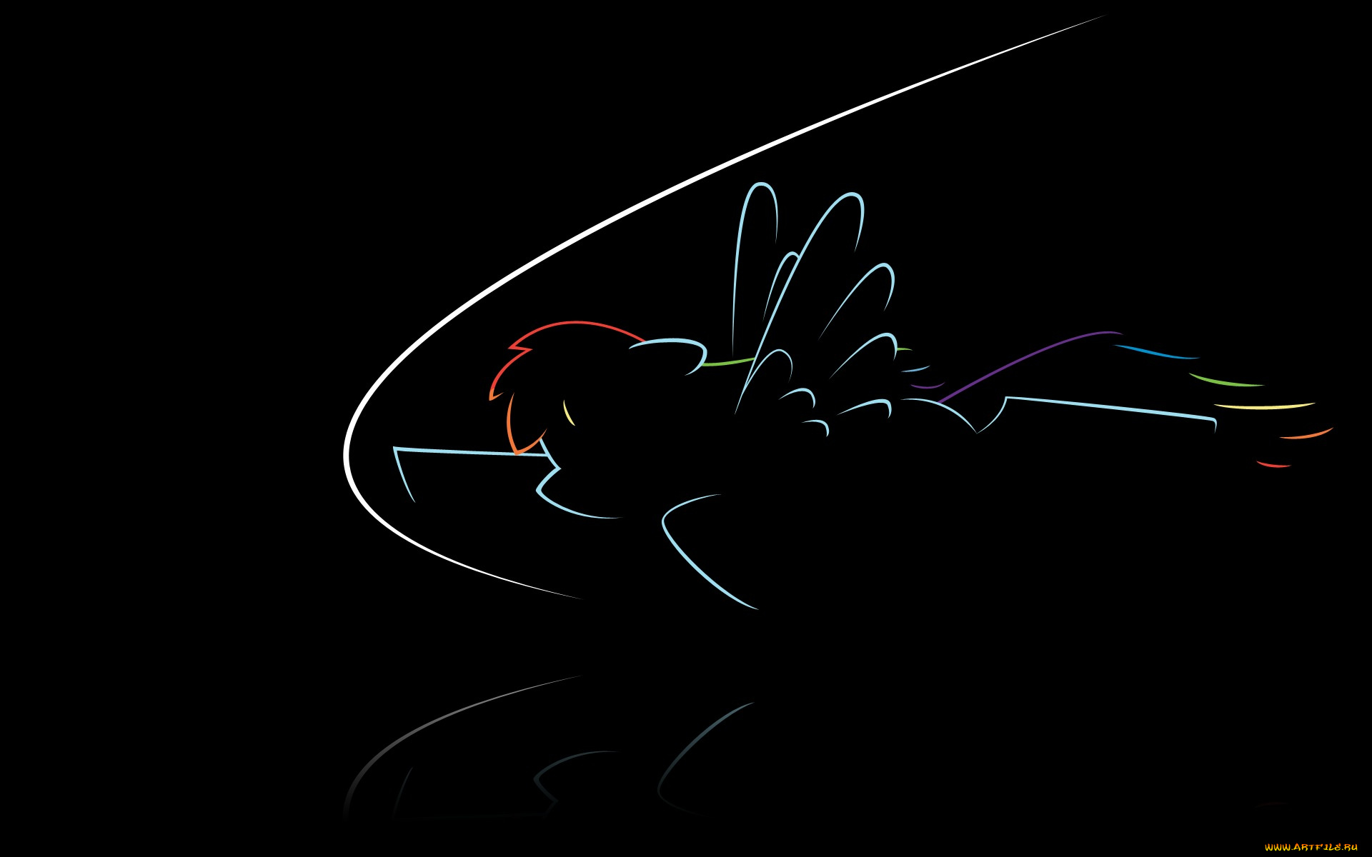 рисованные, минимализм, пони, темный